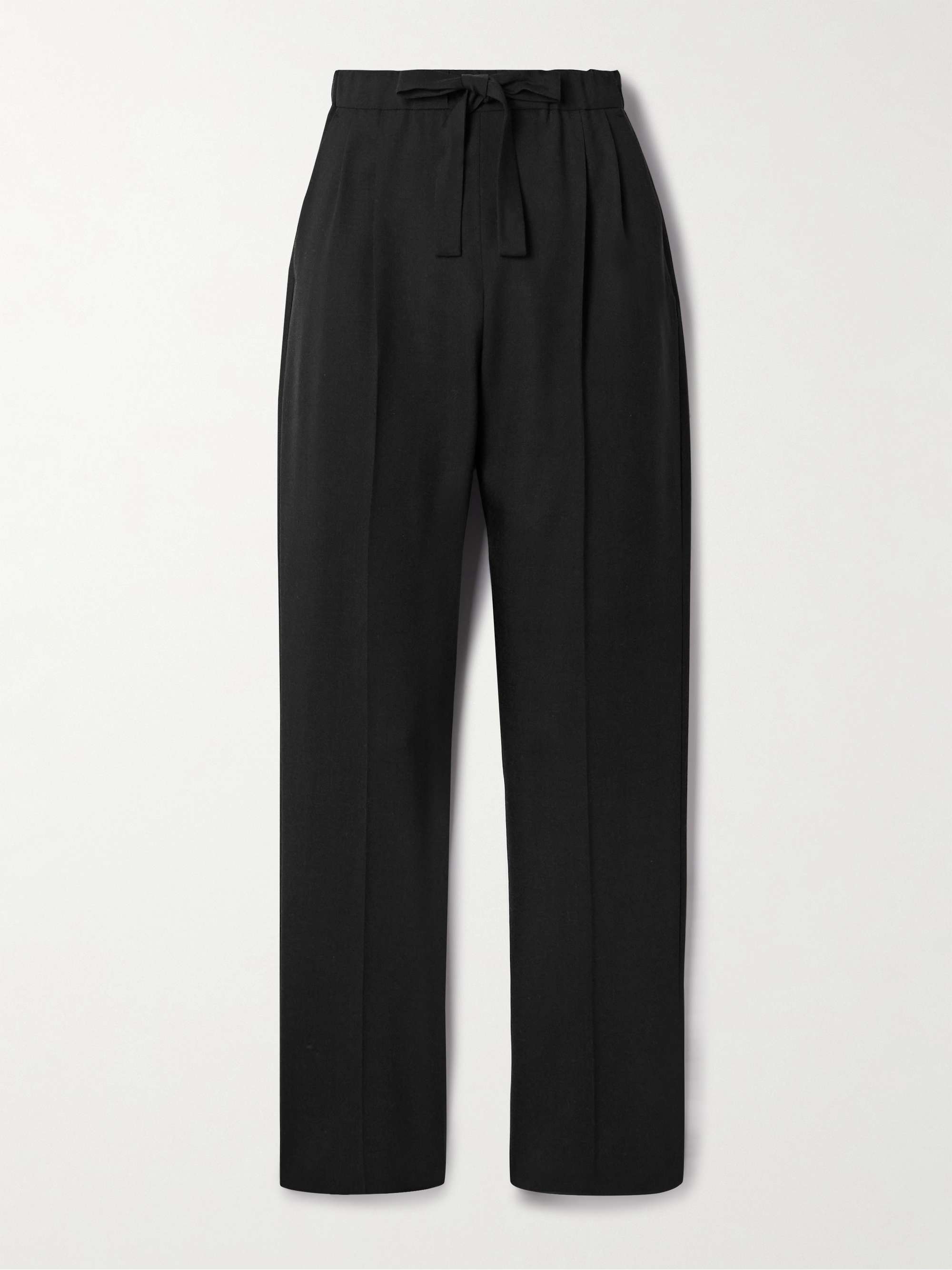Edere pleated wool, mohair and silk-blend tapered pants hero visual