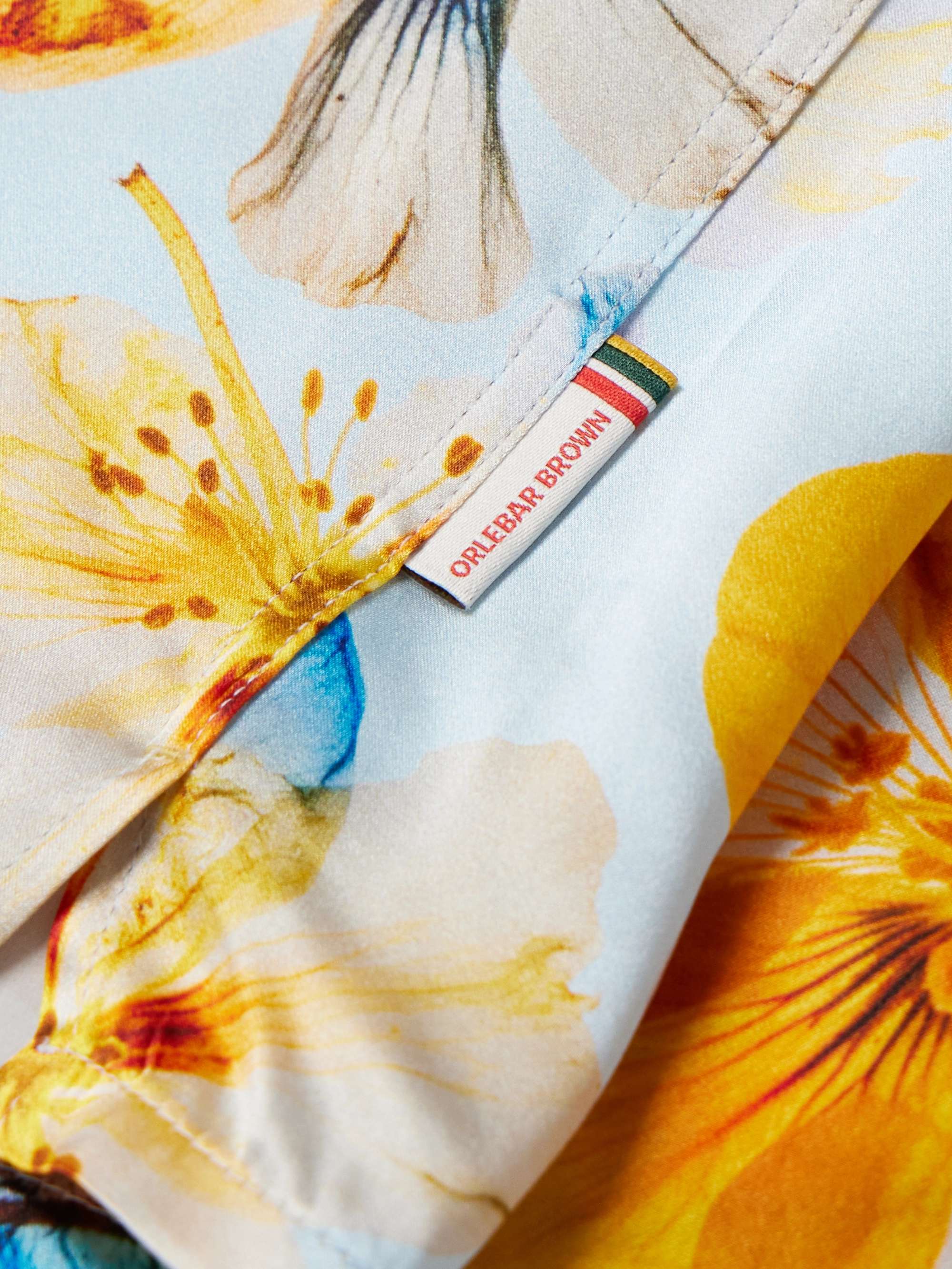 Hibbert Camp-Collar Floral-Print Organic Silk-Satin Shirt view