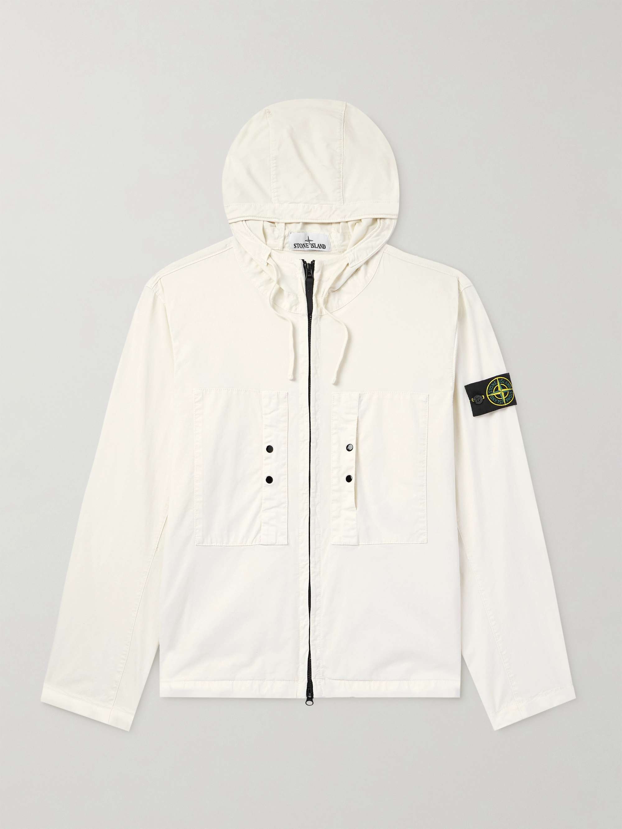 Logo-Appliquéd Garment-Dyed Supima Cotton-Blend Twill Hooded Jacket hero visual