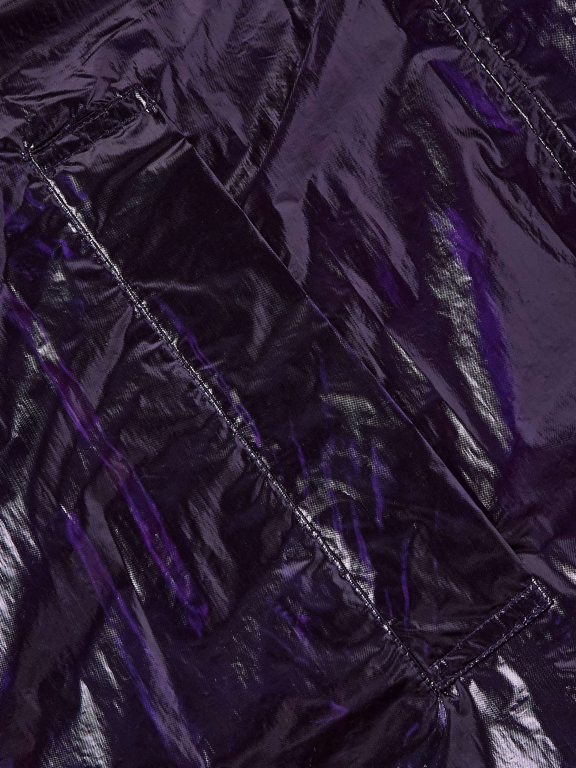 Crinkled-Nylon Trench Coat view