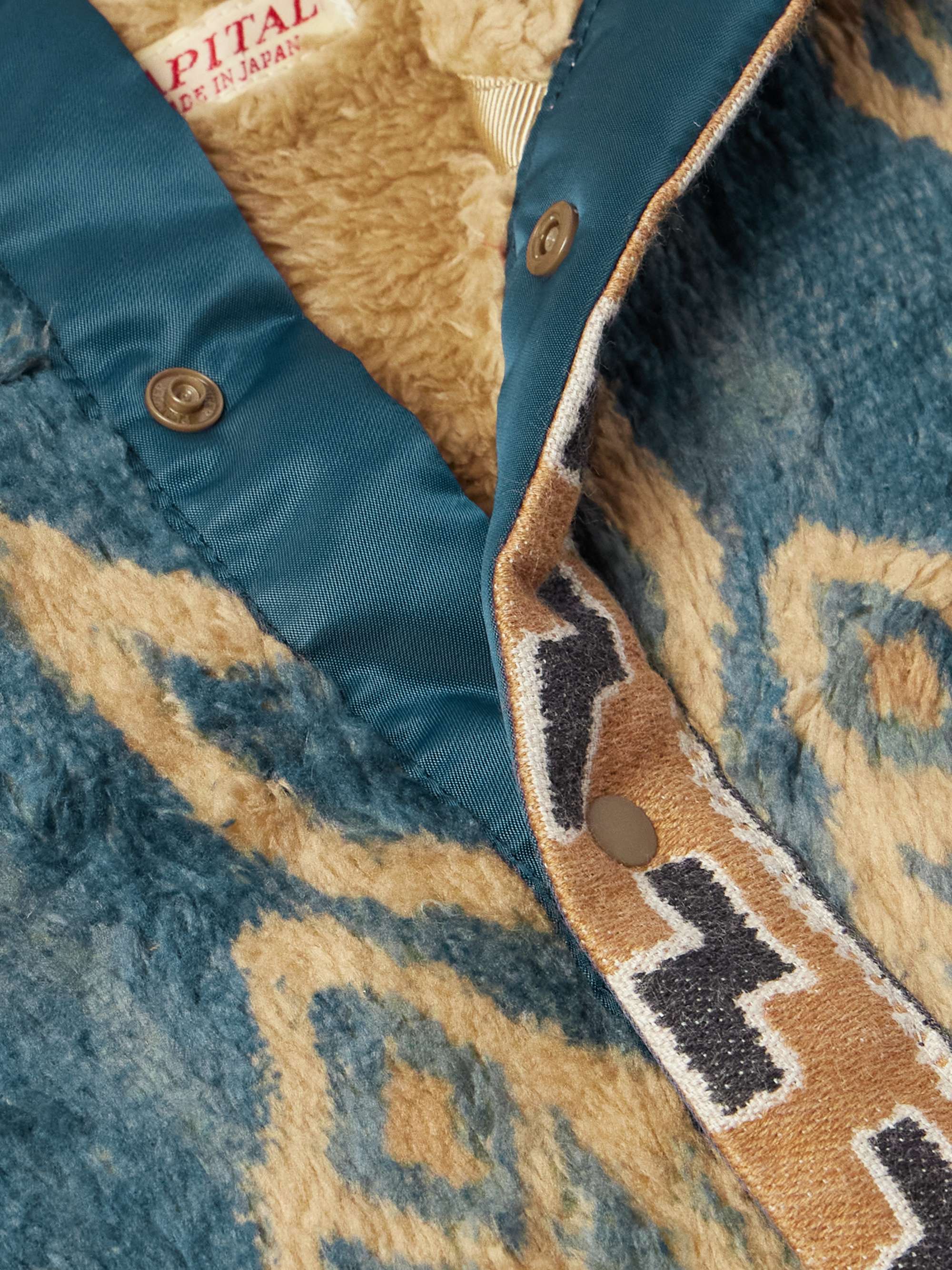 Java Kasuri Jacquard-Trimmed Printed Fleece Sweatshirt view