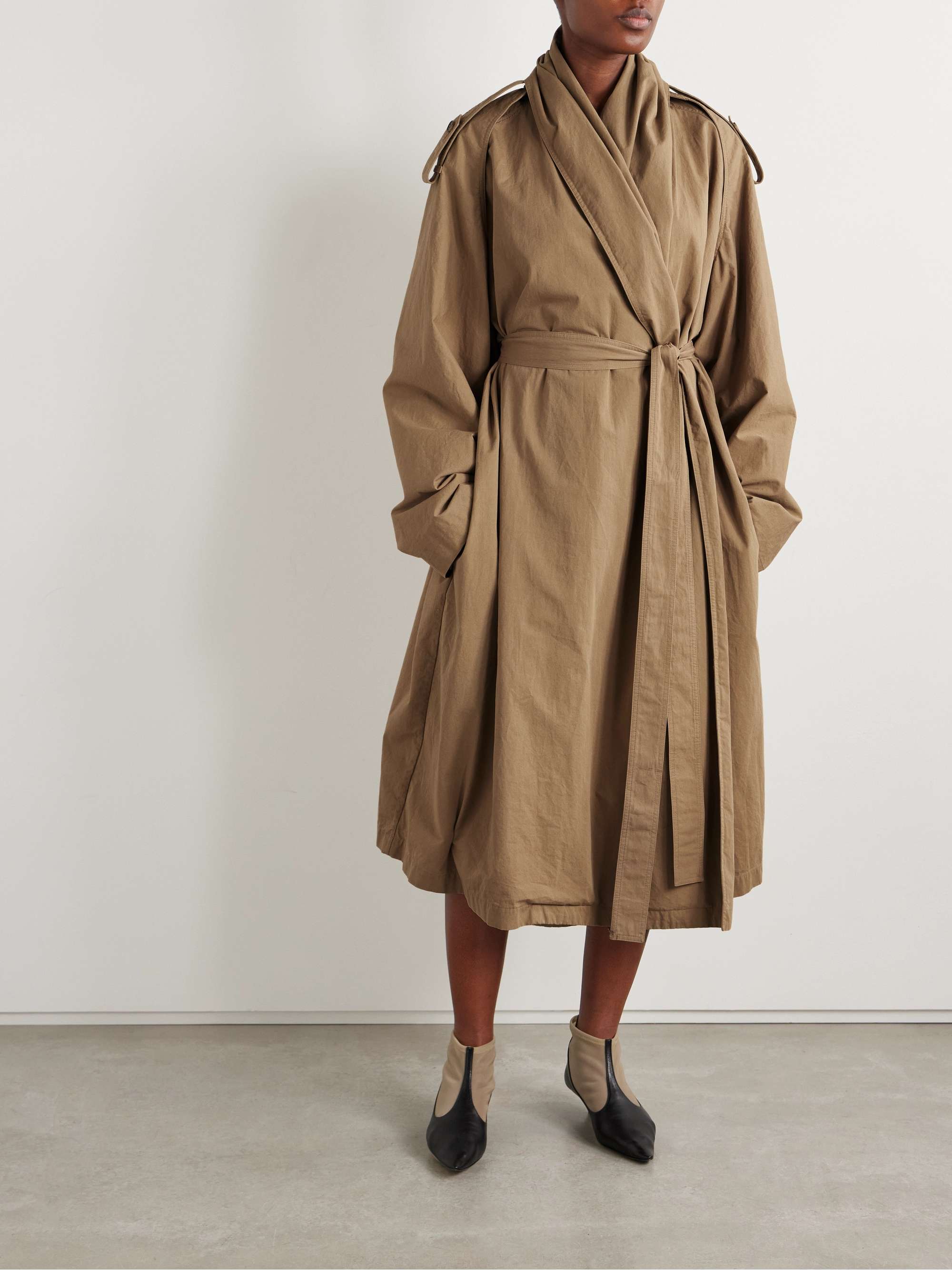 Pami belted cotton-poplin trench coat view