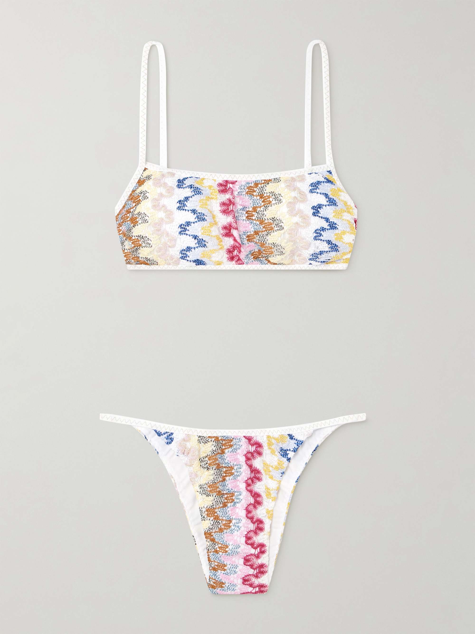 Mare metallic crochet-knit bikini hero visual
