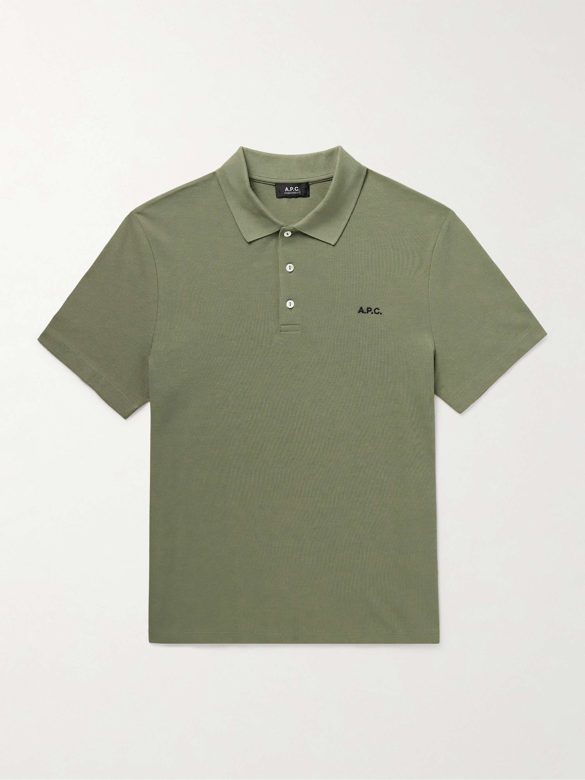 Standard Logo-Embroidered Organic Cotton-Piqué Polo Shirt hero visual