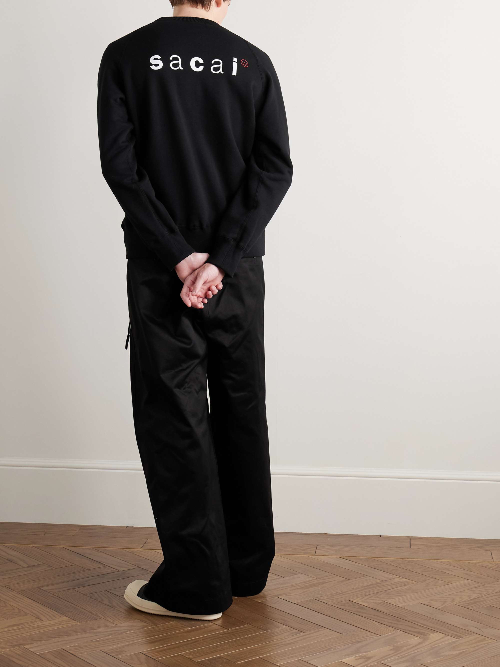 + WTAPS® Embroidered Logo-Print Cotton-Jersey Sweatshirt view