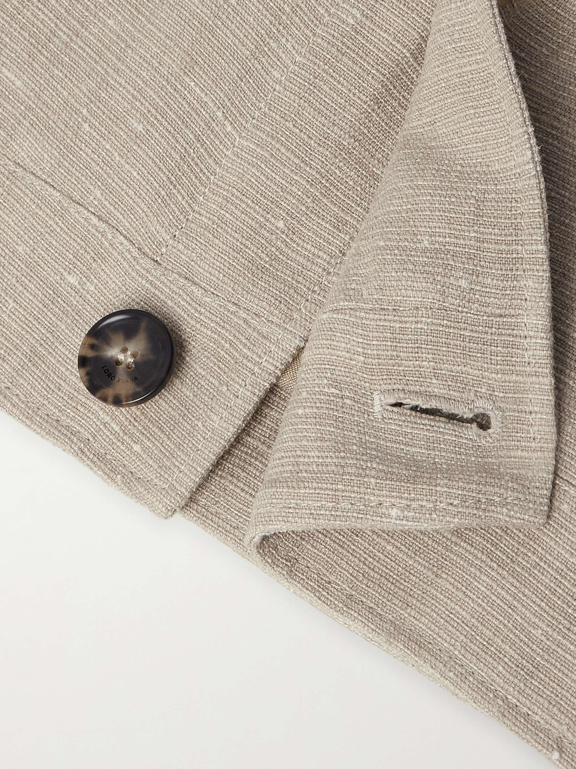 Clem Linen and Silk-Blend Trucker Jacket view
