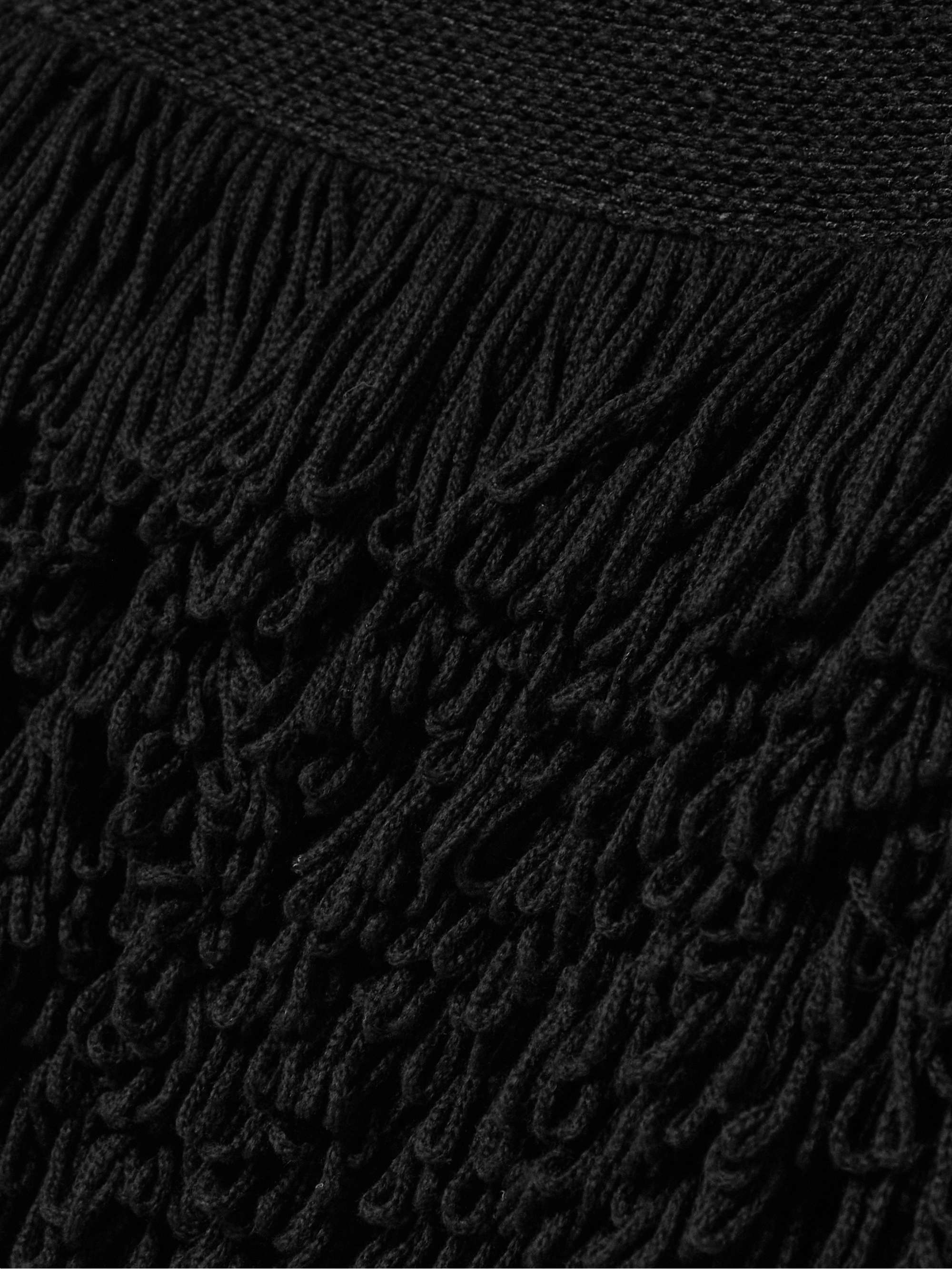 Corus strapless fringed cashmere and silk-blend midi dress view