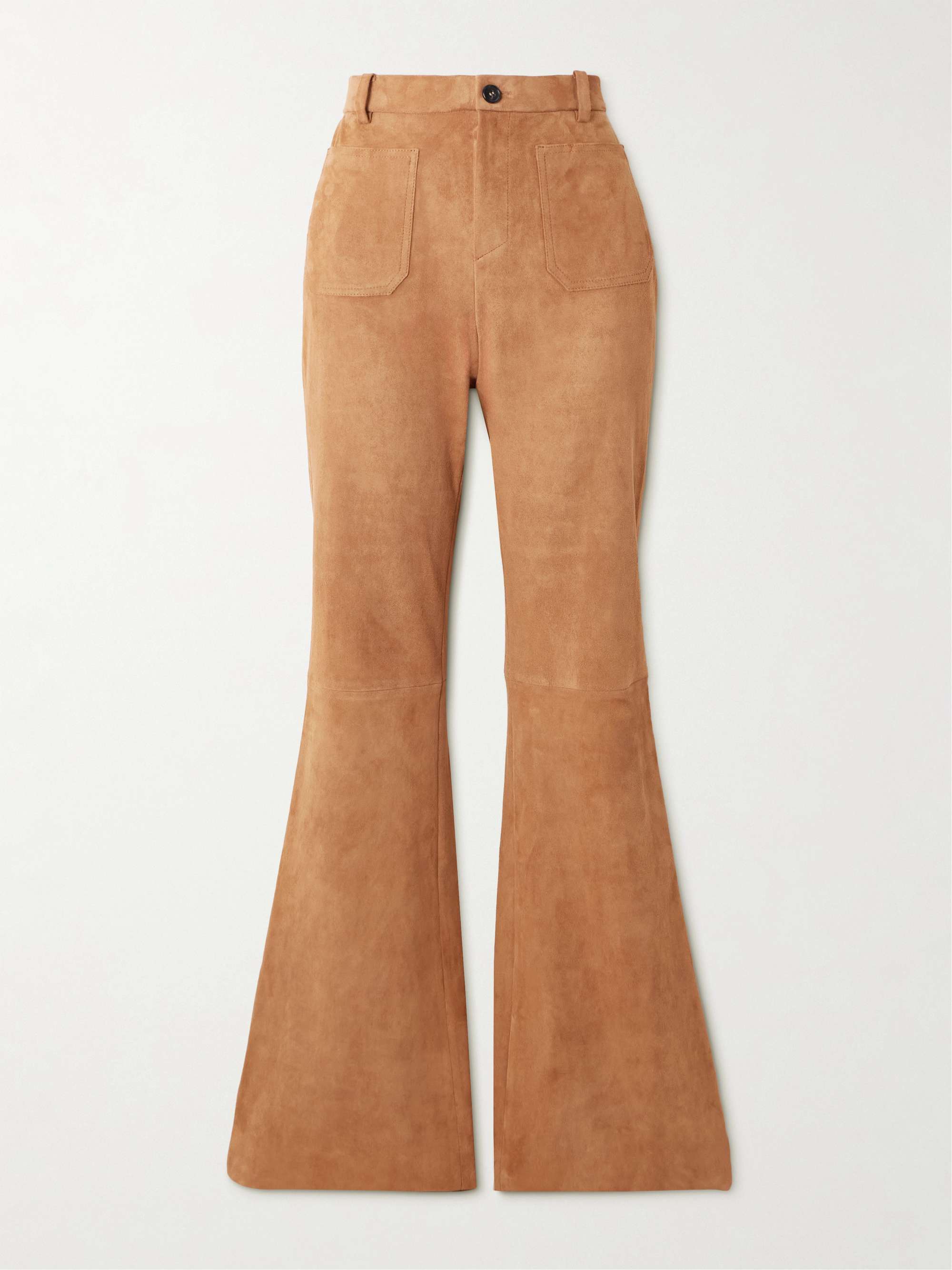 Laurent suede flared pants hero visual