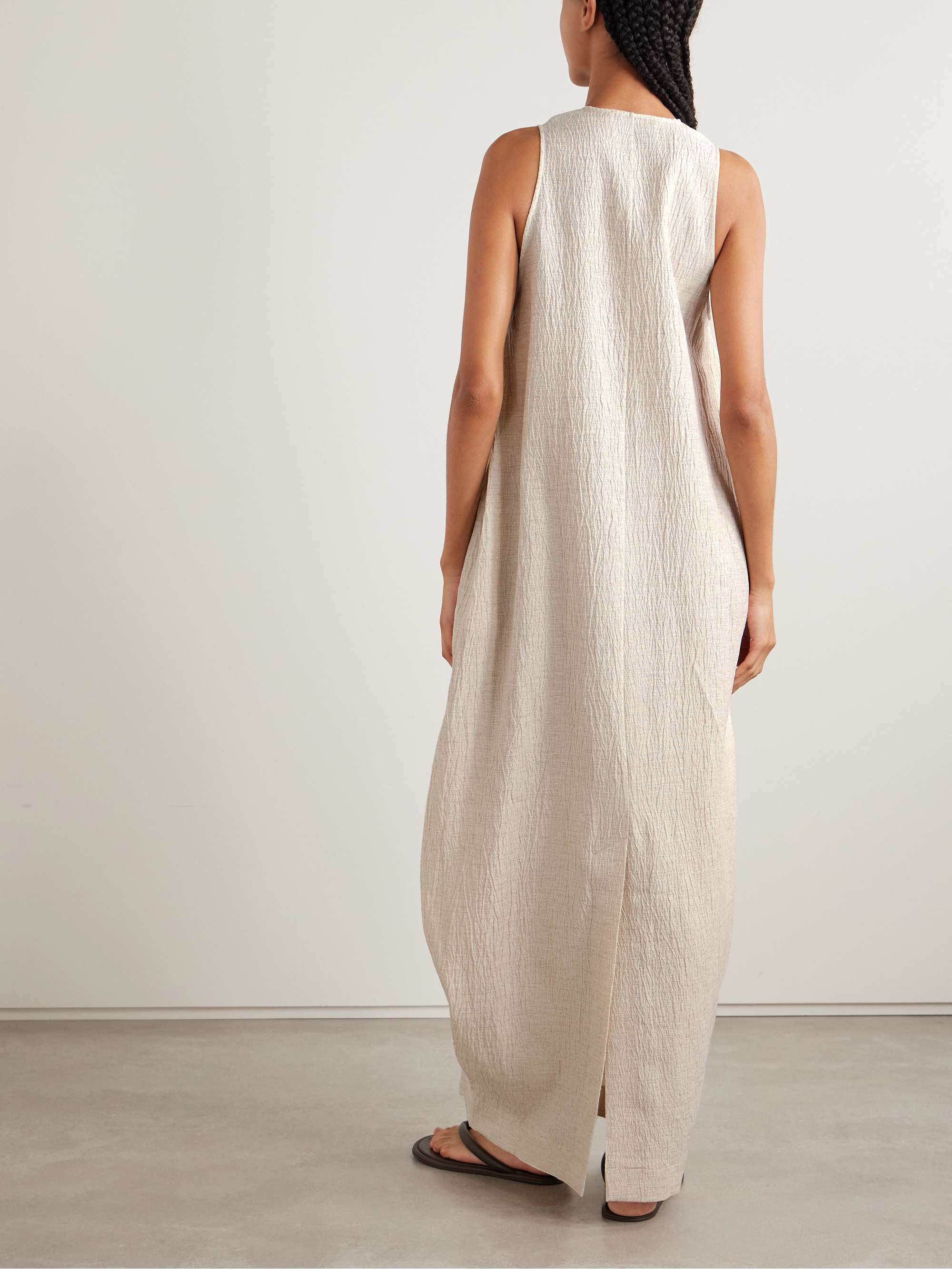 Eladia crinkled cotton-blend maxi dress view
