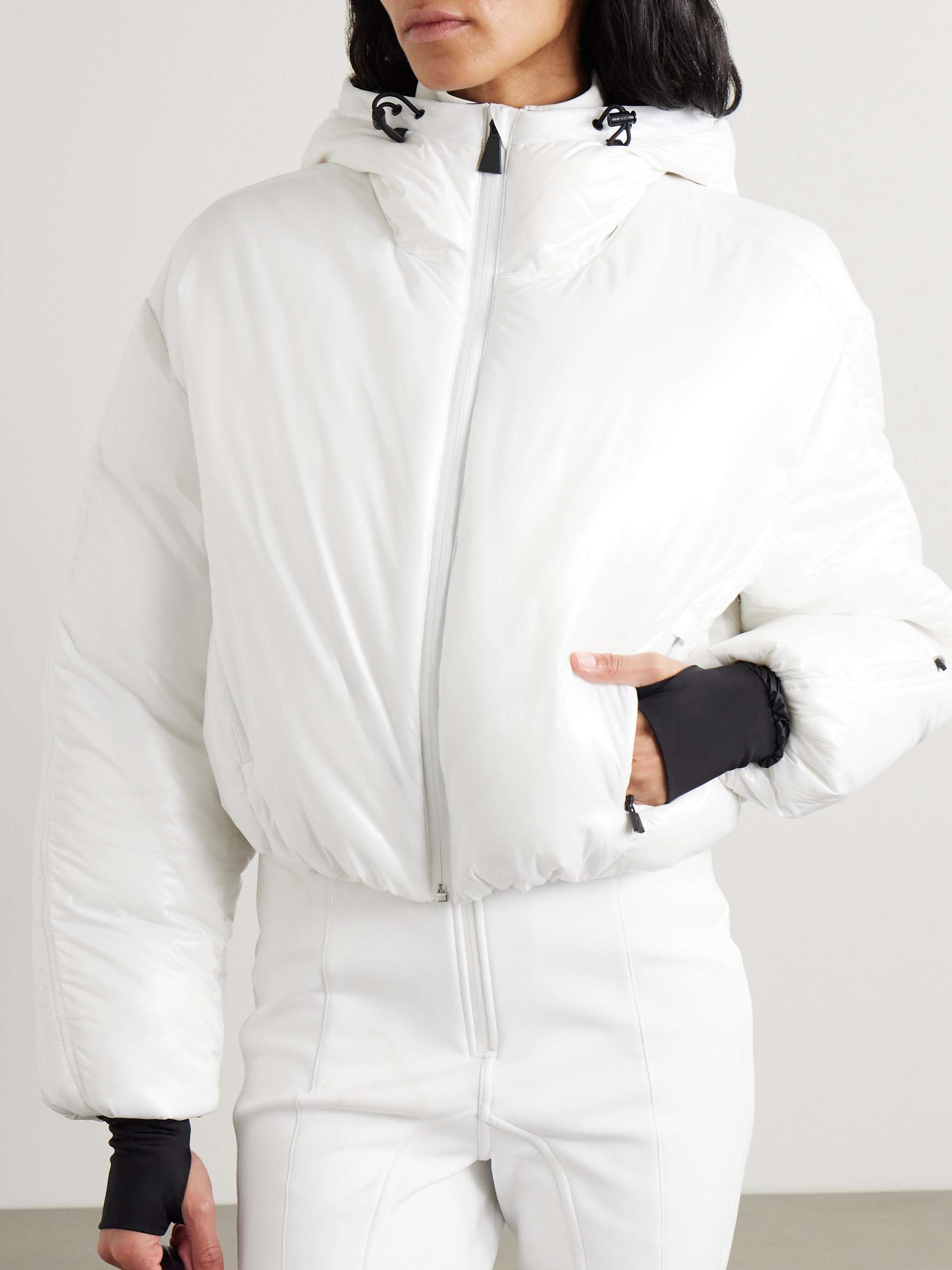 Daisy Nuke hooded padded metallic down ski jacket view