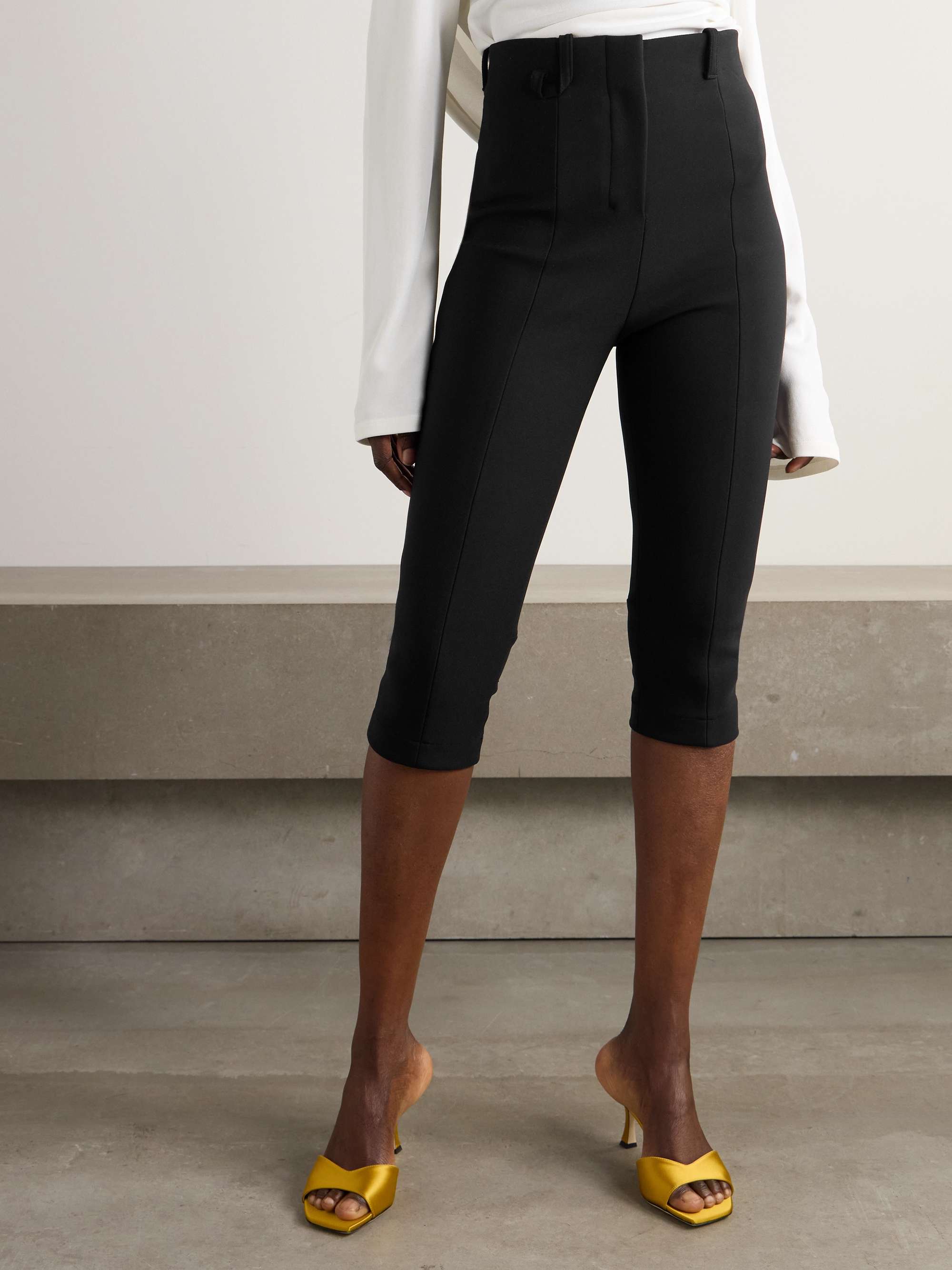 Capri cropped stretch-crepe slim-leg pants view