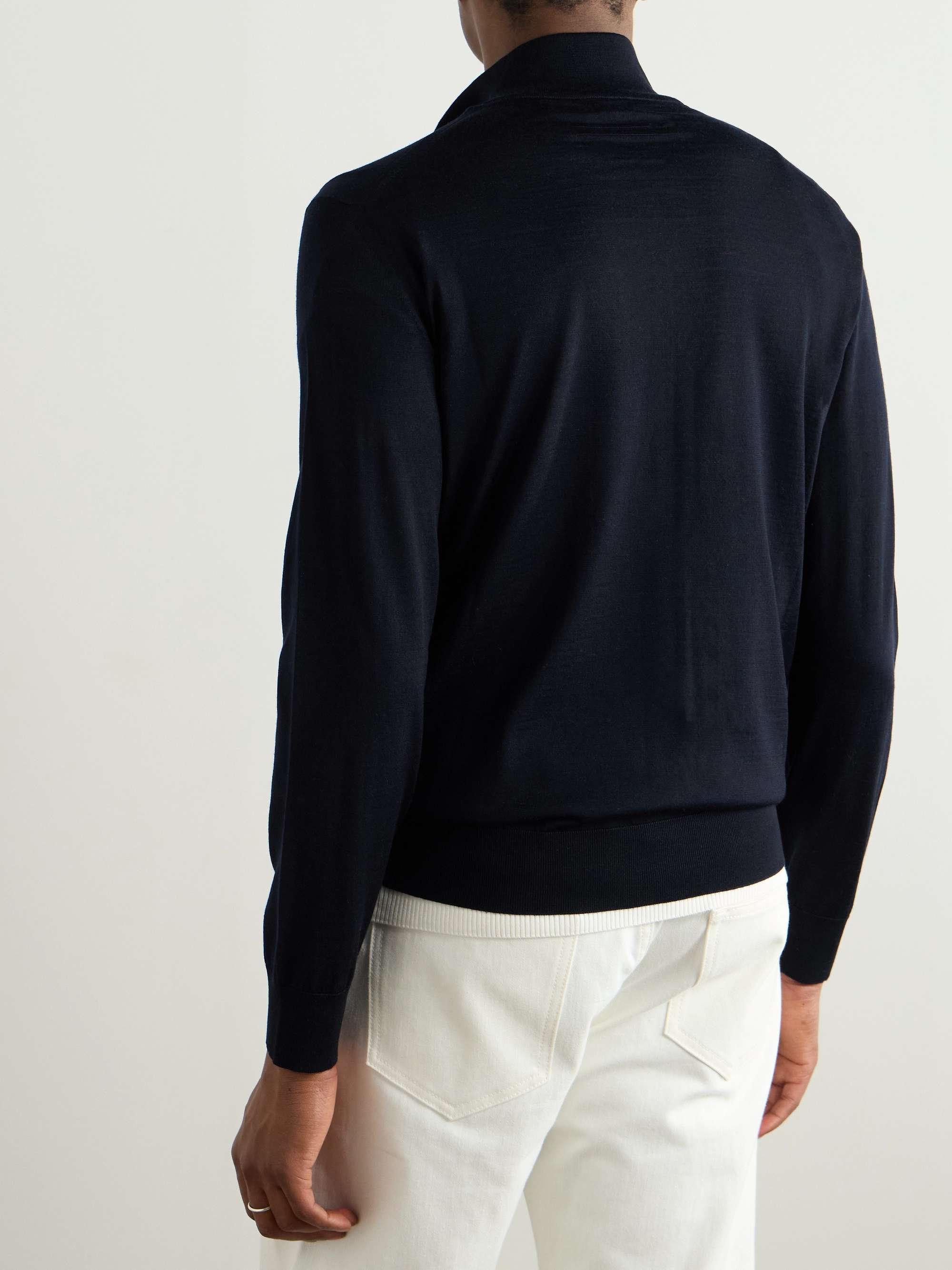 Wool Zip-Up Cardigan view