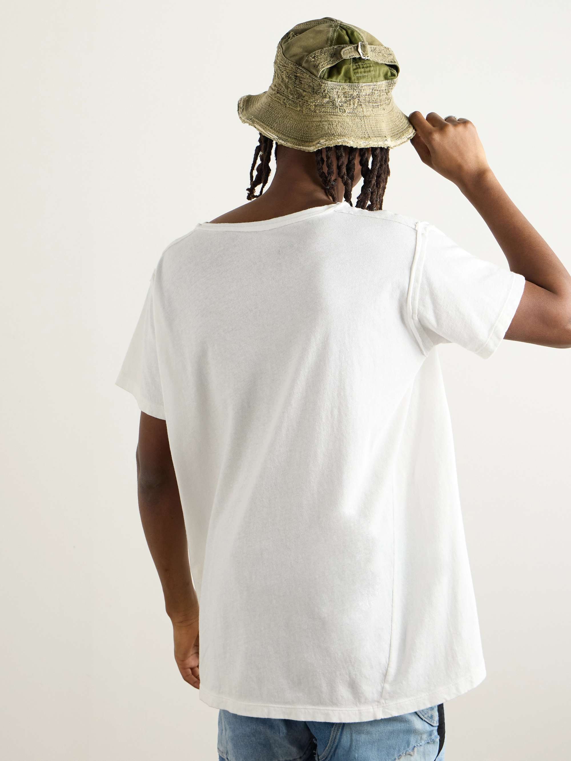 Panelled Cotton-Jersey T-Shirt view