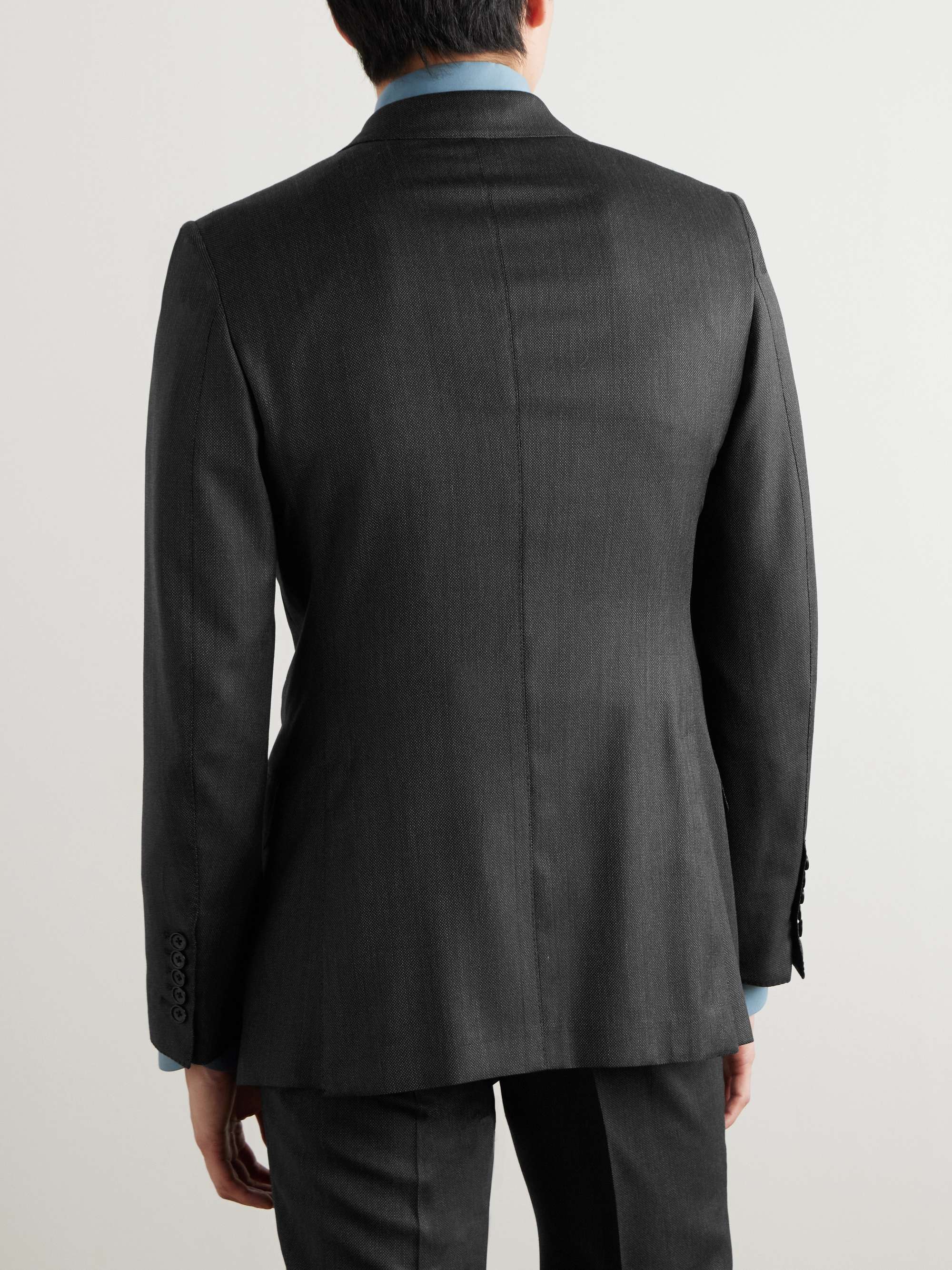 O'Connor Birdseye Textured-Wool Suit Jacket view
