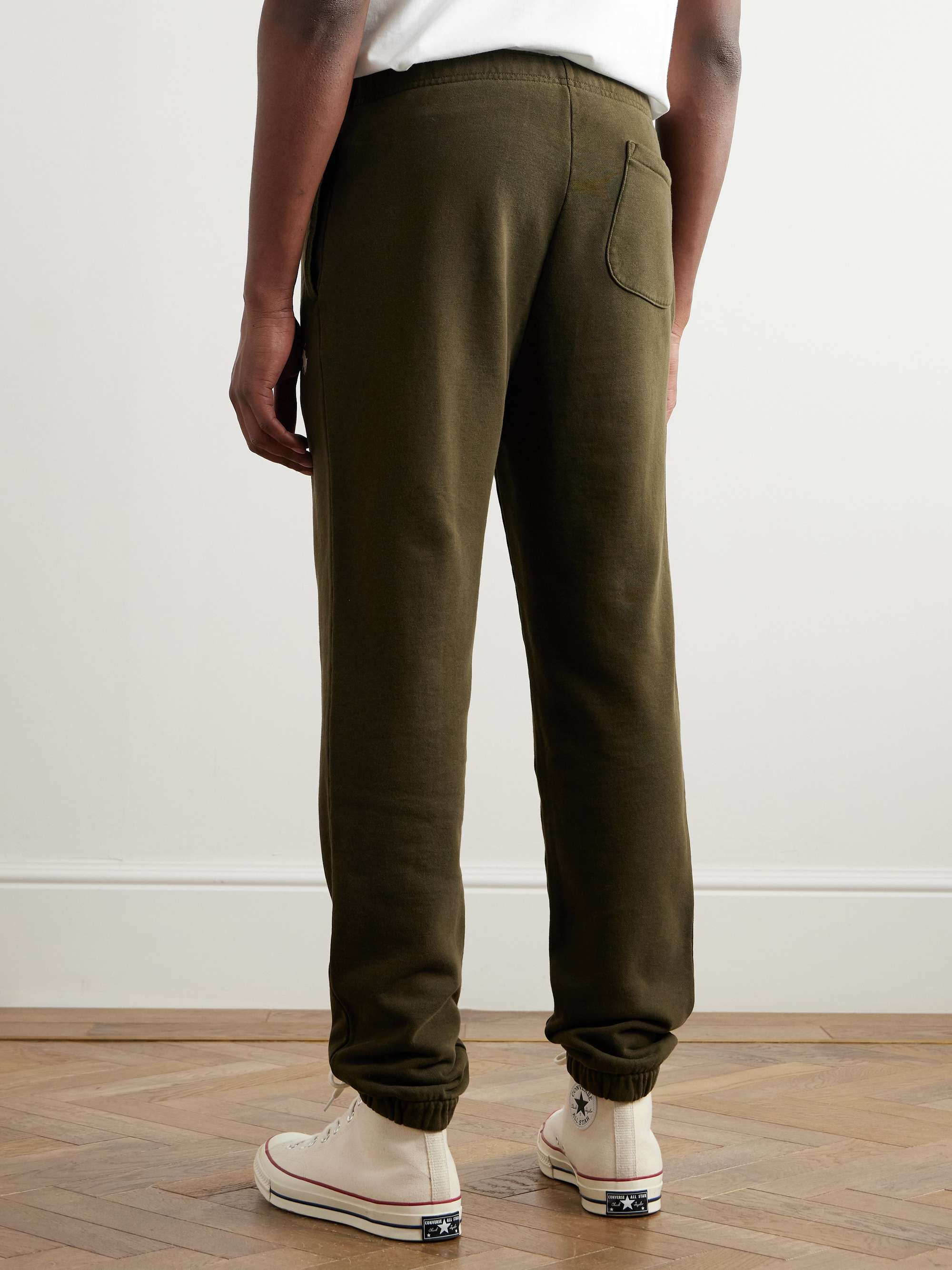 Logo-Embroidered Cotton-Jersey Sweatpants view