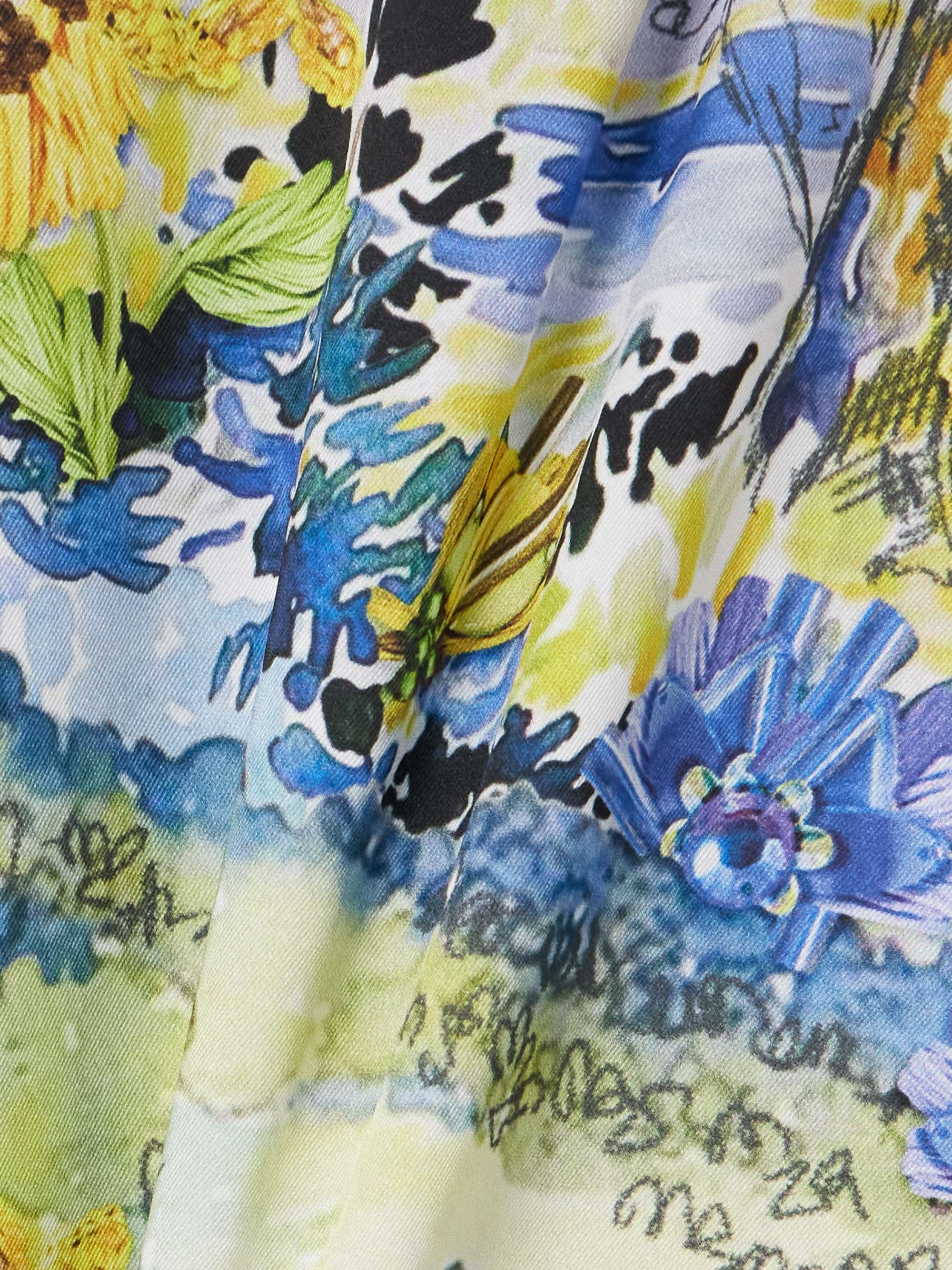 Elsa embroidered floral-print twill mini dress view