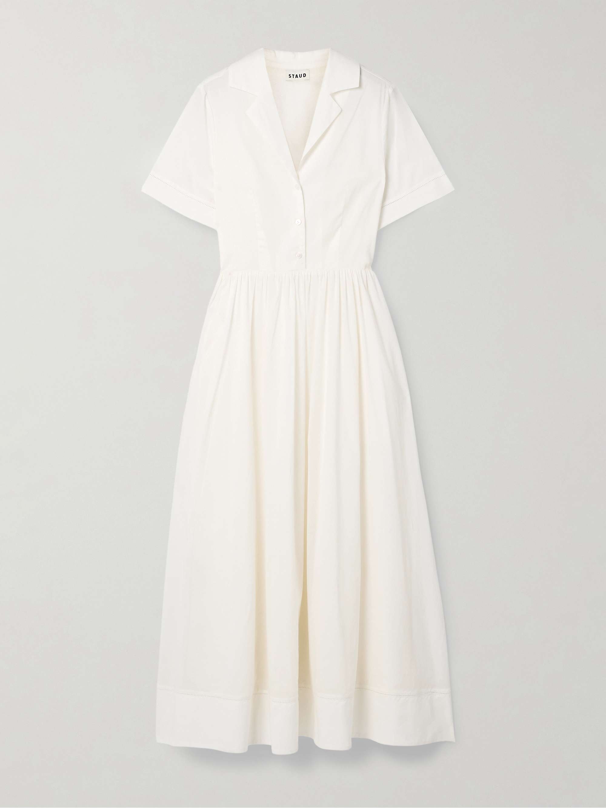 Meryl gathered cotton-poplin midi shirt dress hero visual