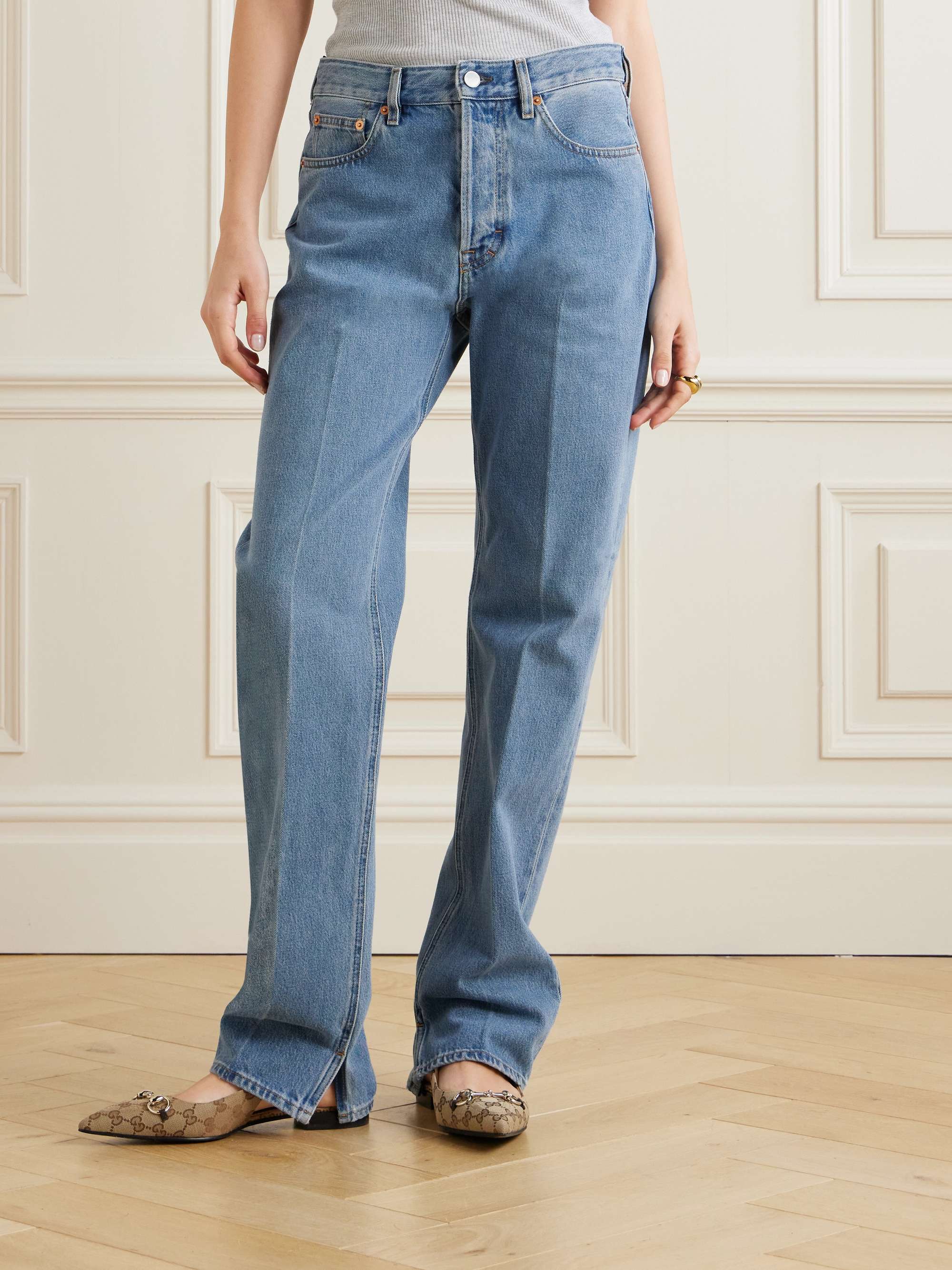 Low-rise jeans view