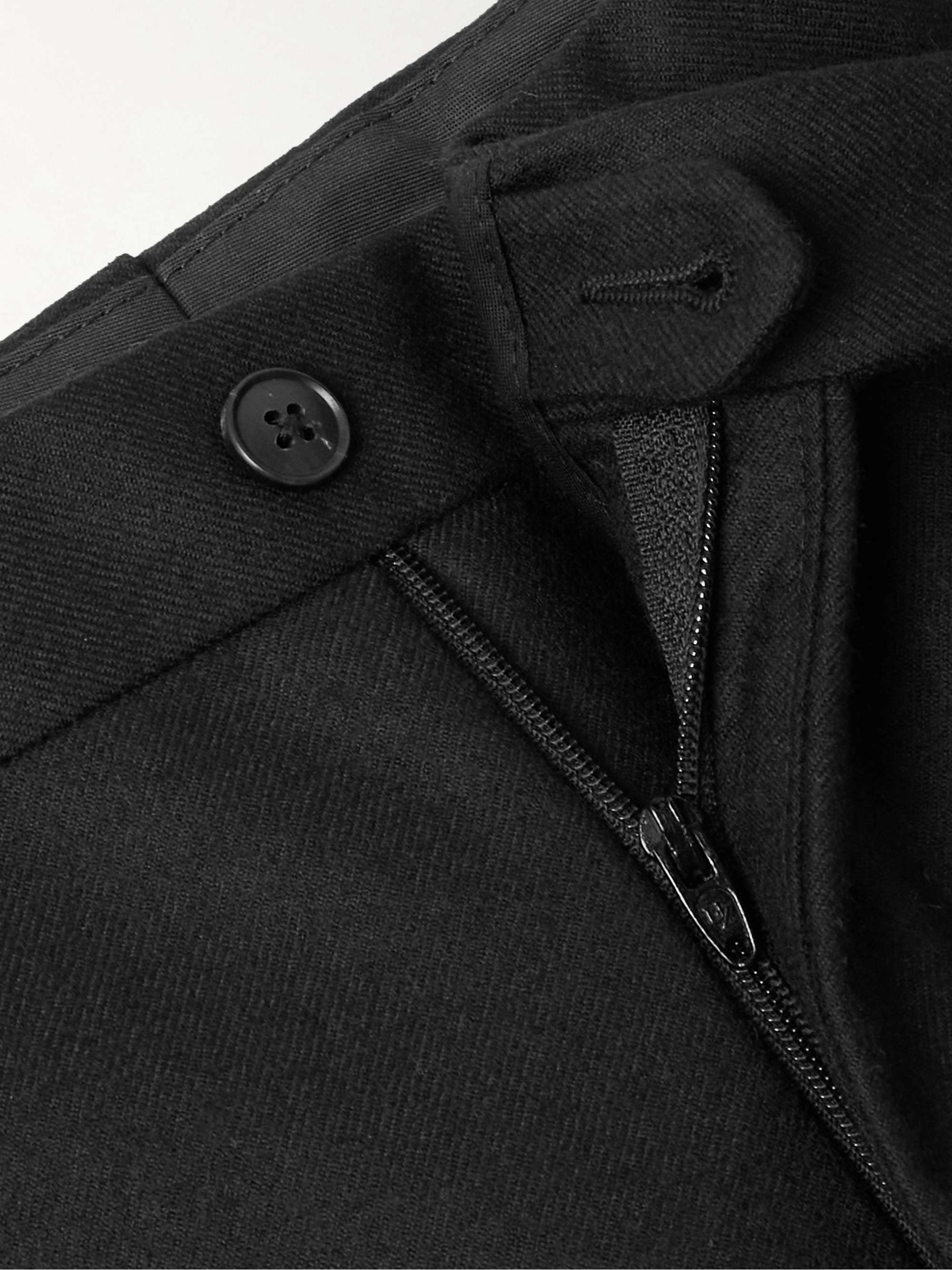 Tapered Pleated Wool-Twill Suit Trousers view