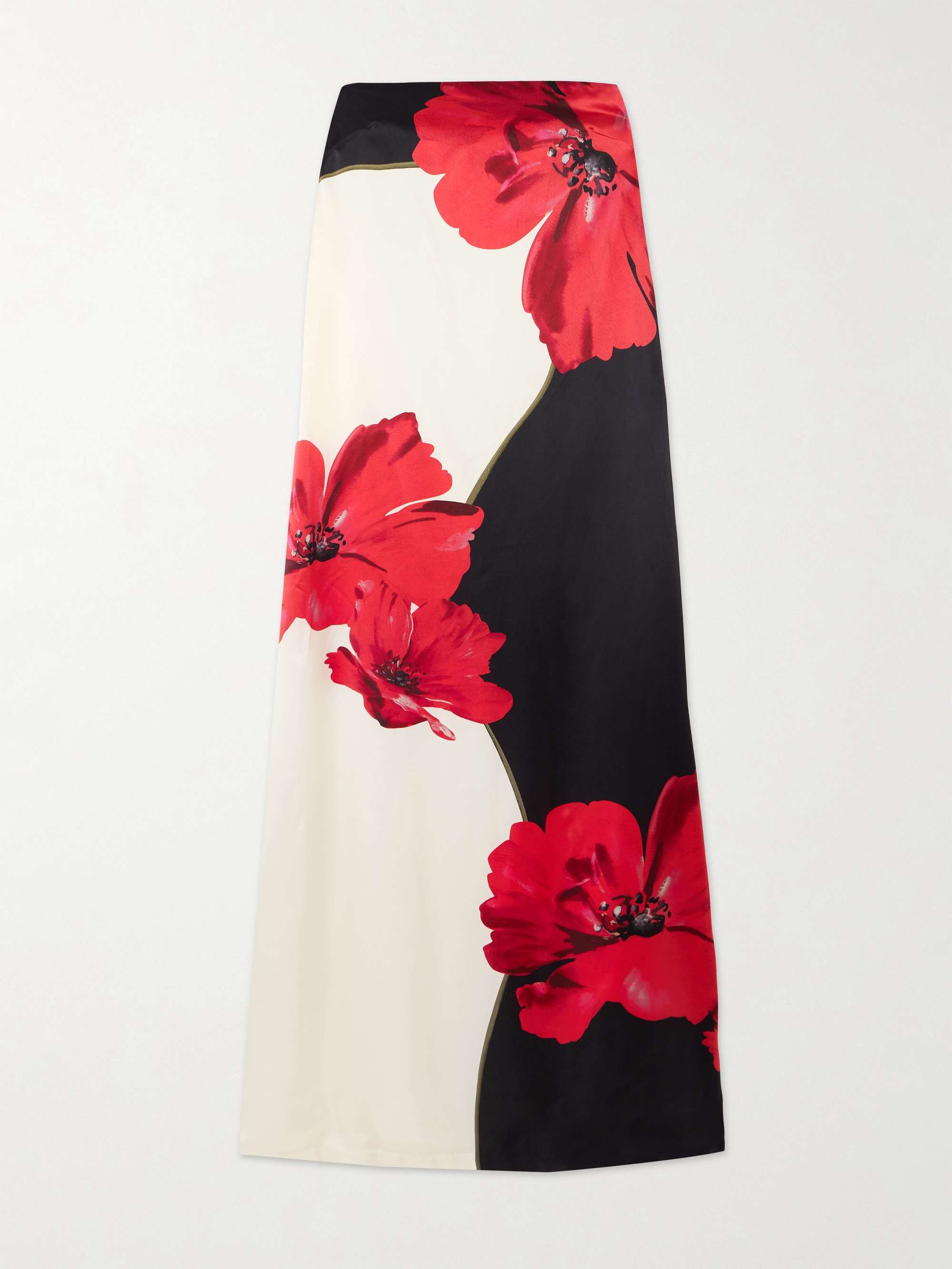Amapola strapless floral-print silk-satin maxi dress hero visual