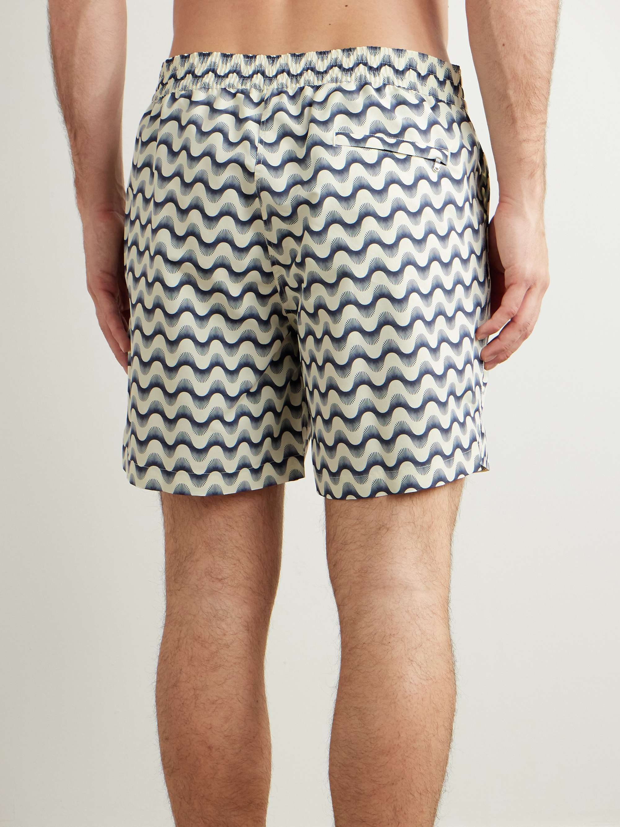 Porto Straight-Leg Mid-Length Printed Recycled Swim Shorts view