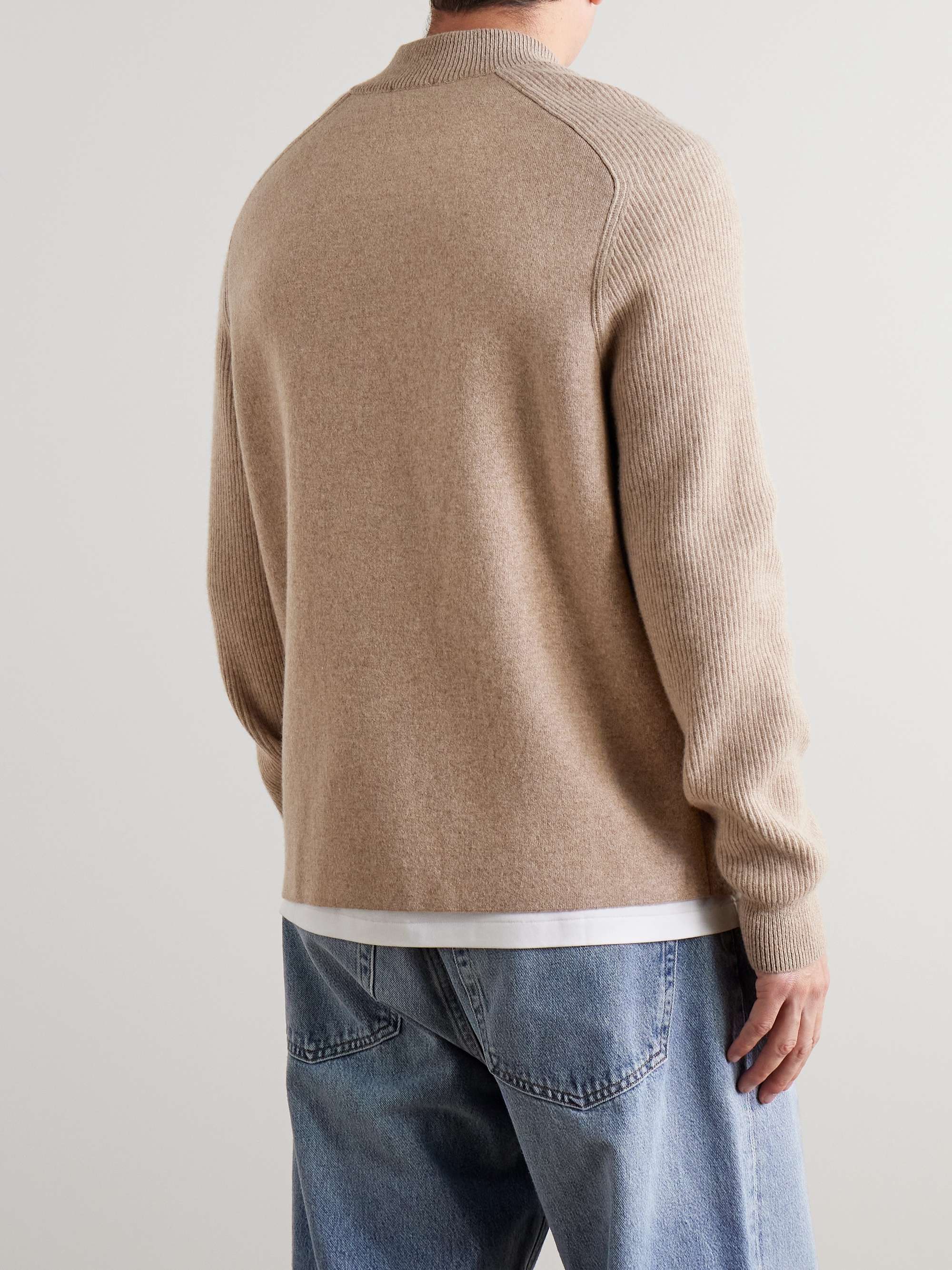 Ribbed Wool Bomber Jacket view