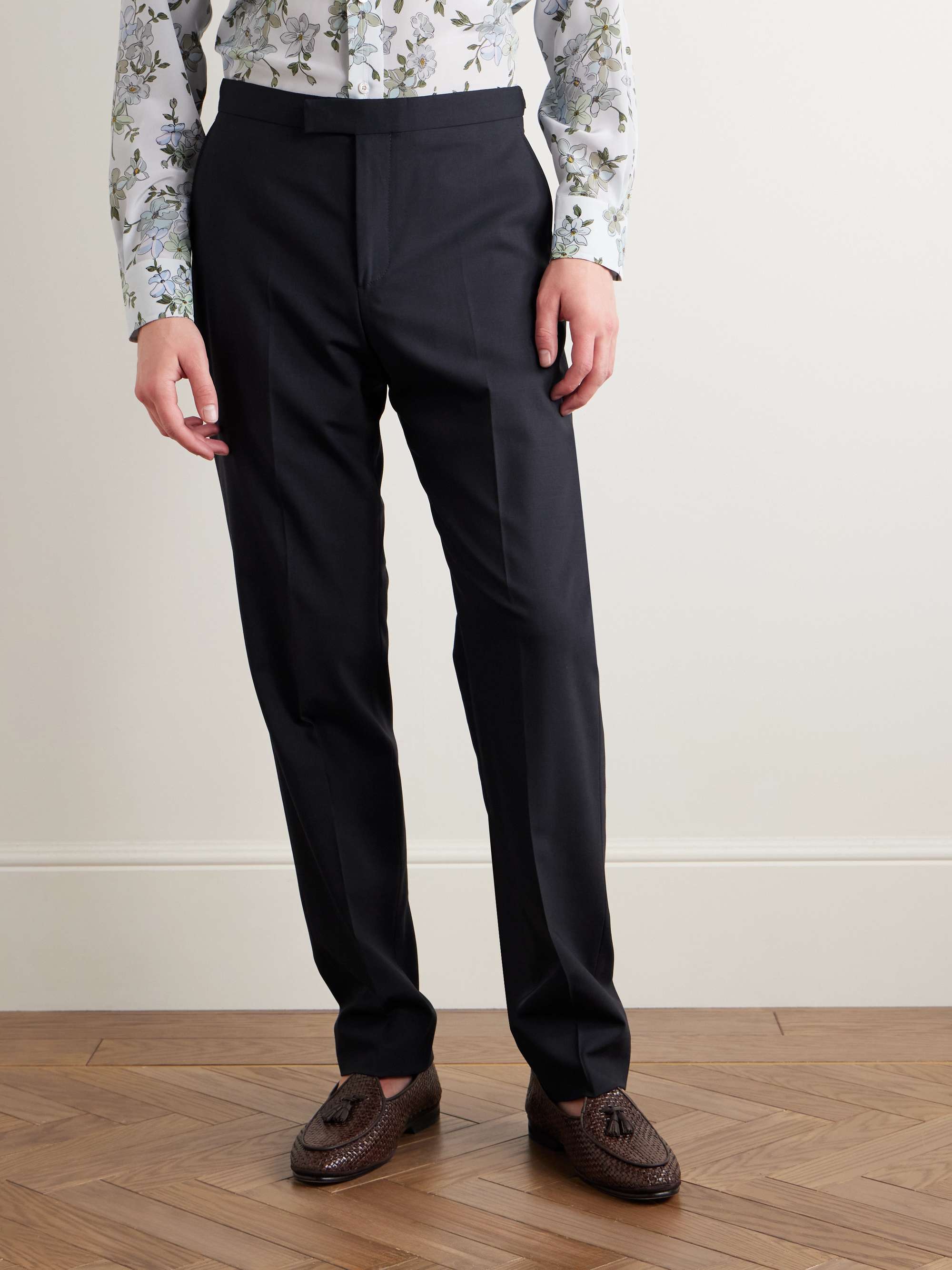 Slim-Fit Wool-Blend Suit Trousers view