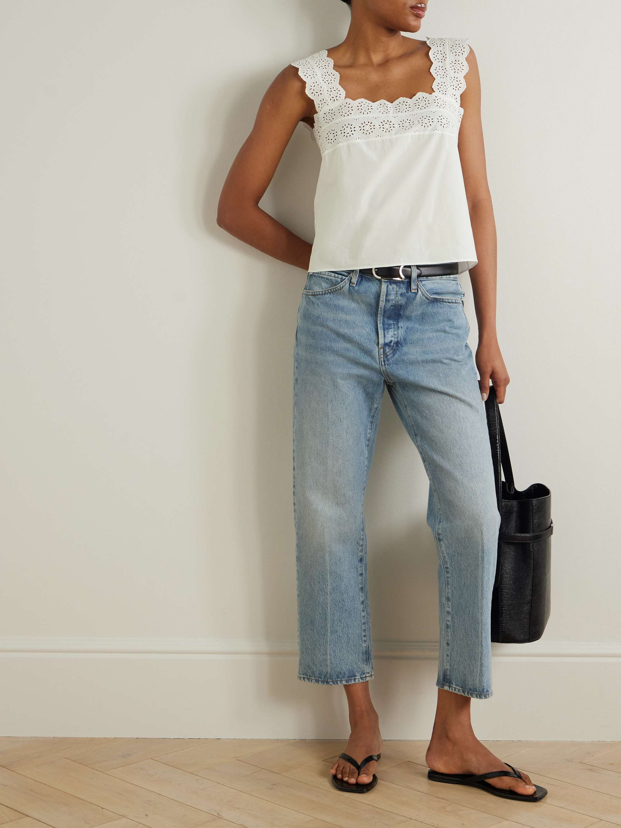 The Eyelet broderie anglaise organic cotton tank view
