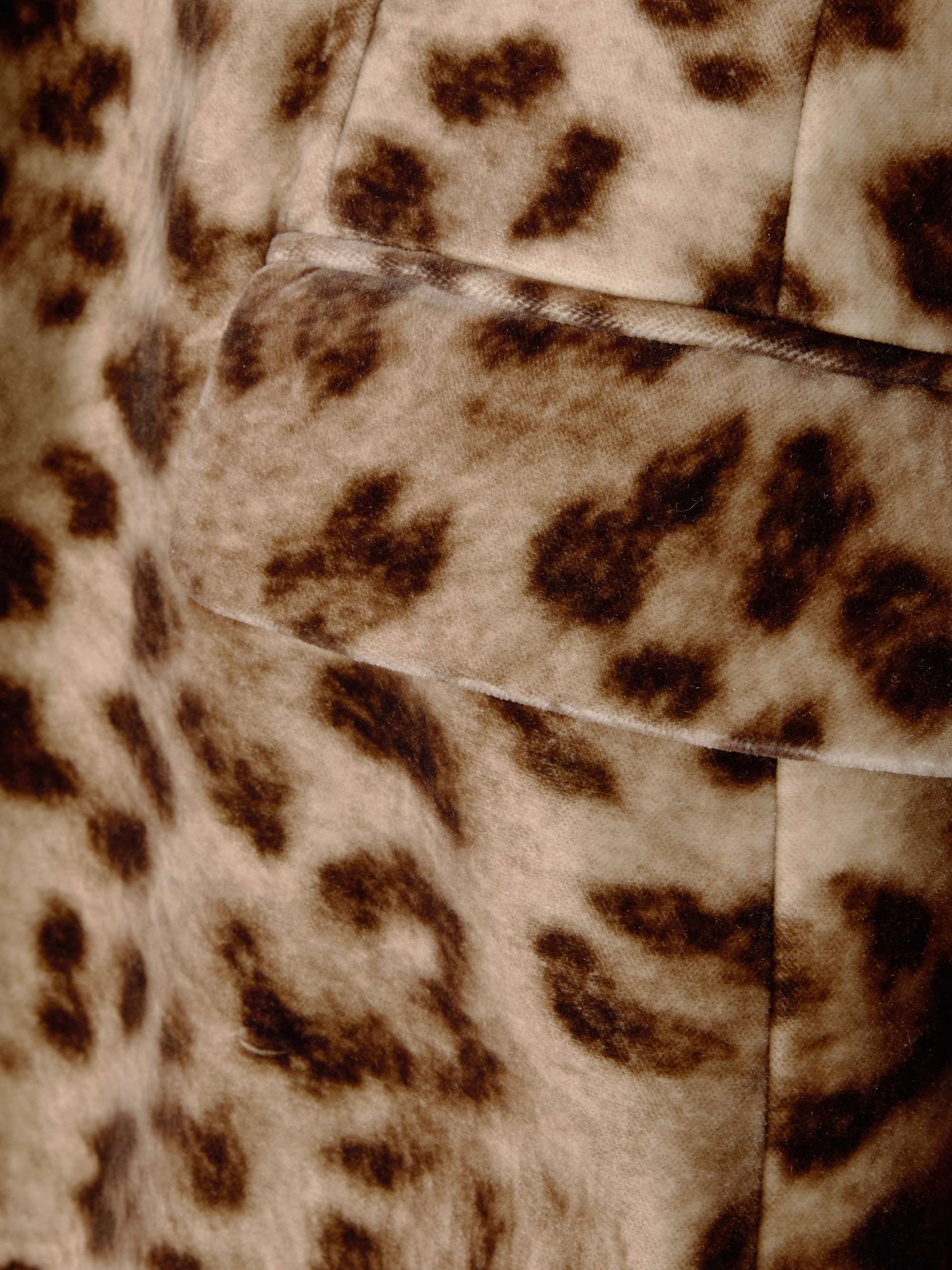 Leopard-print cotton-velvet blazer view