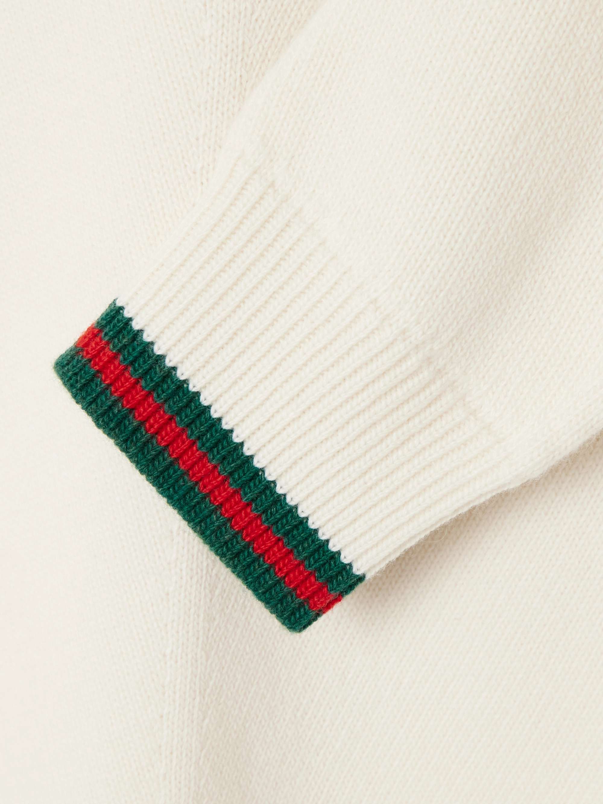 Striped wool and cashmere-blend sweater view