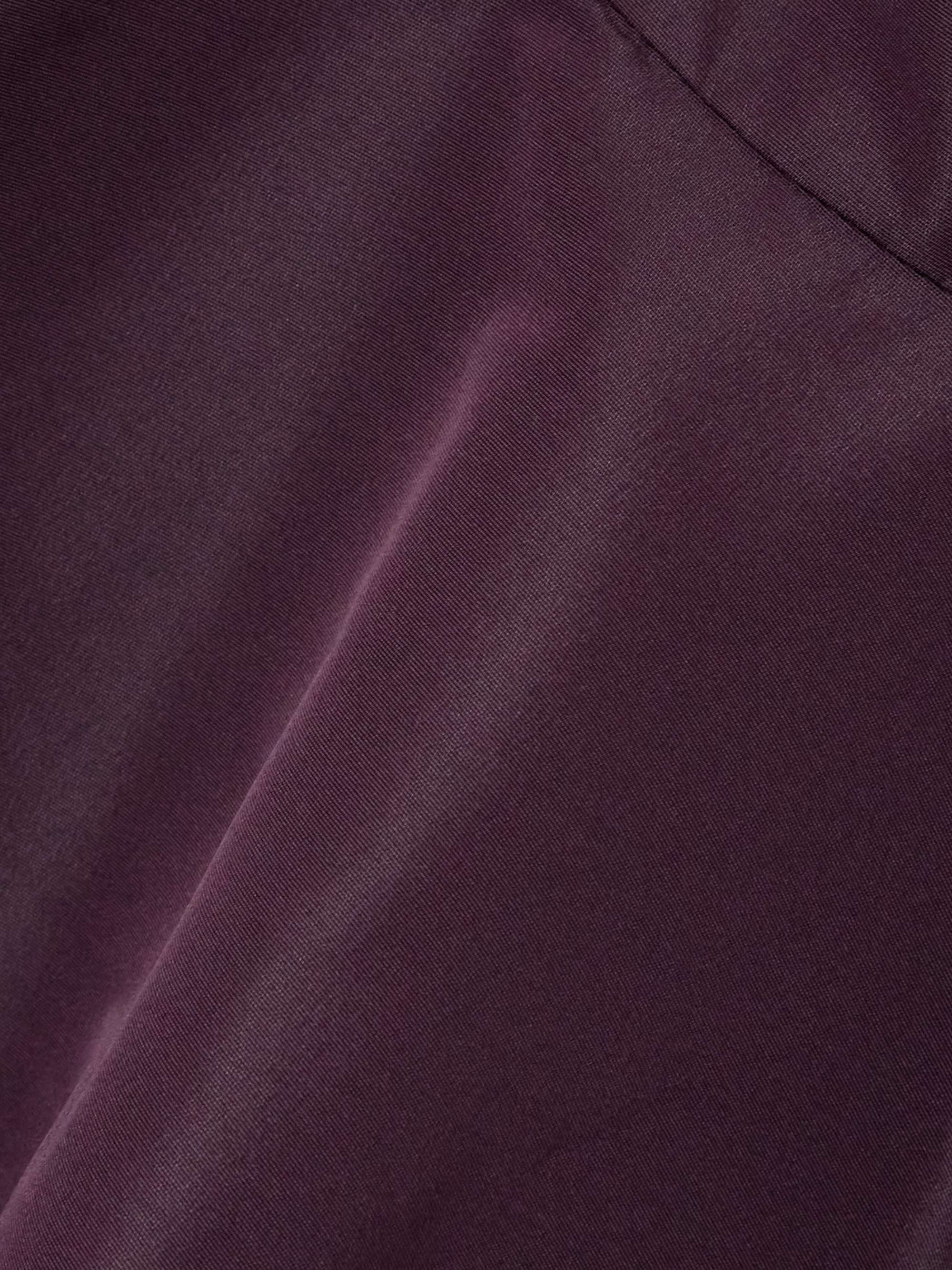 Asymmetric faille midi dress view