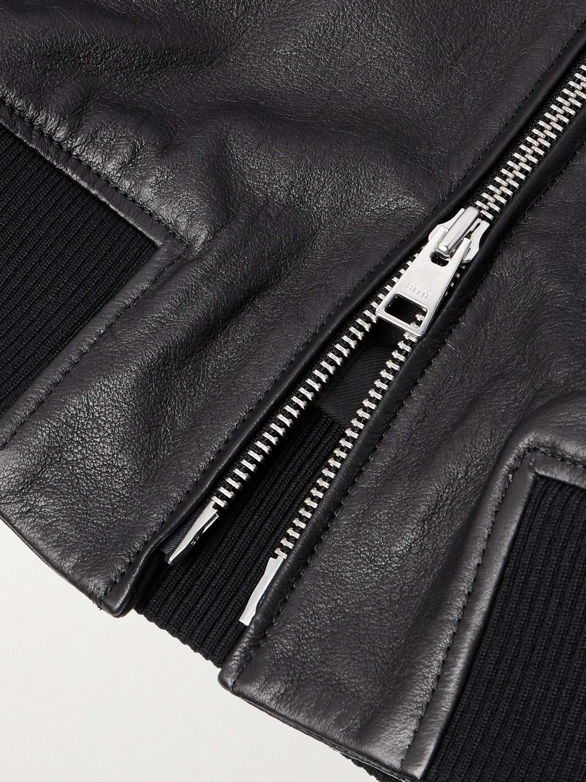 Leather Bomber Jacket view