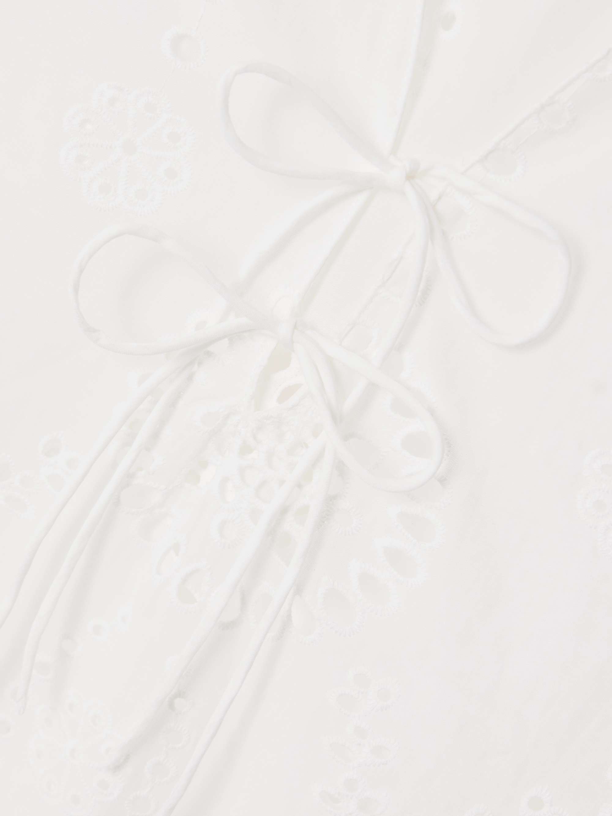 Scalloped broderie anglaise cotton mini dress view