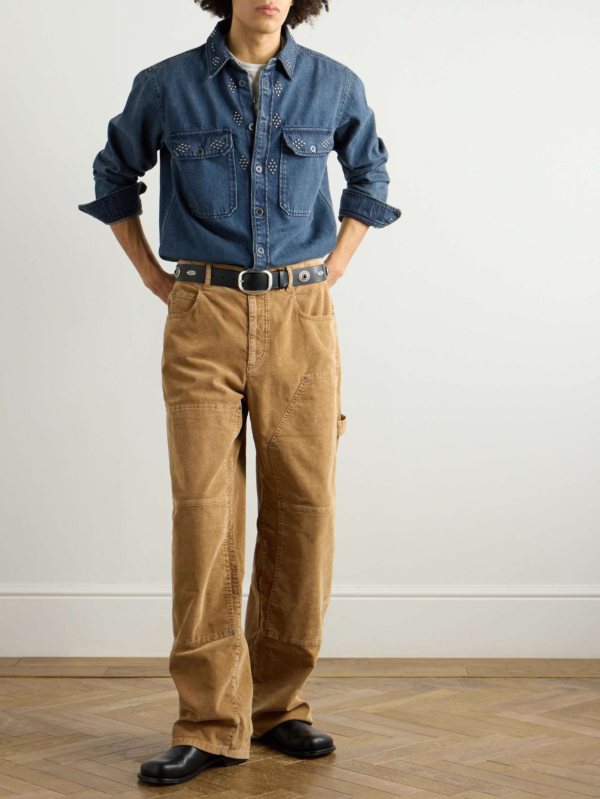 Osco Whipstitched Studded Denim Shirt view