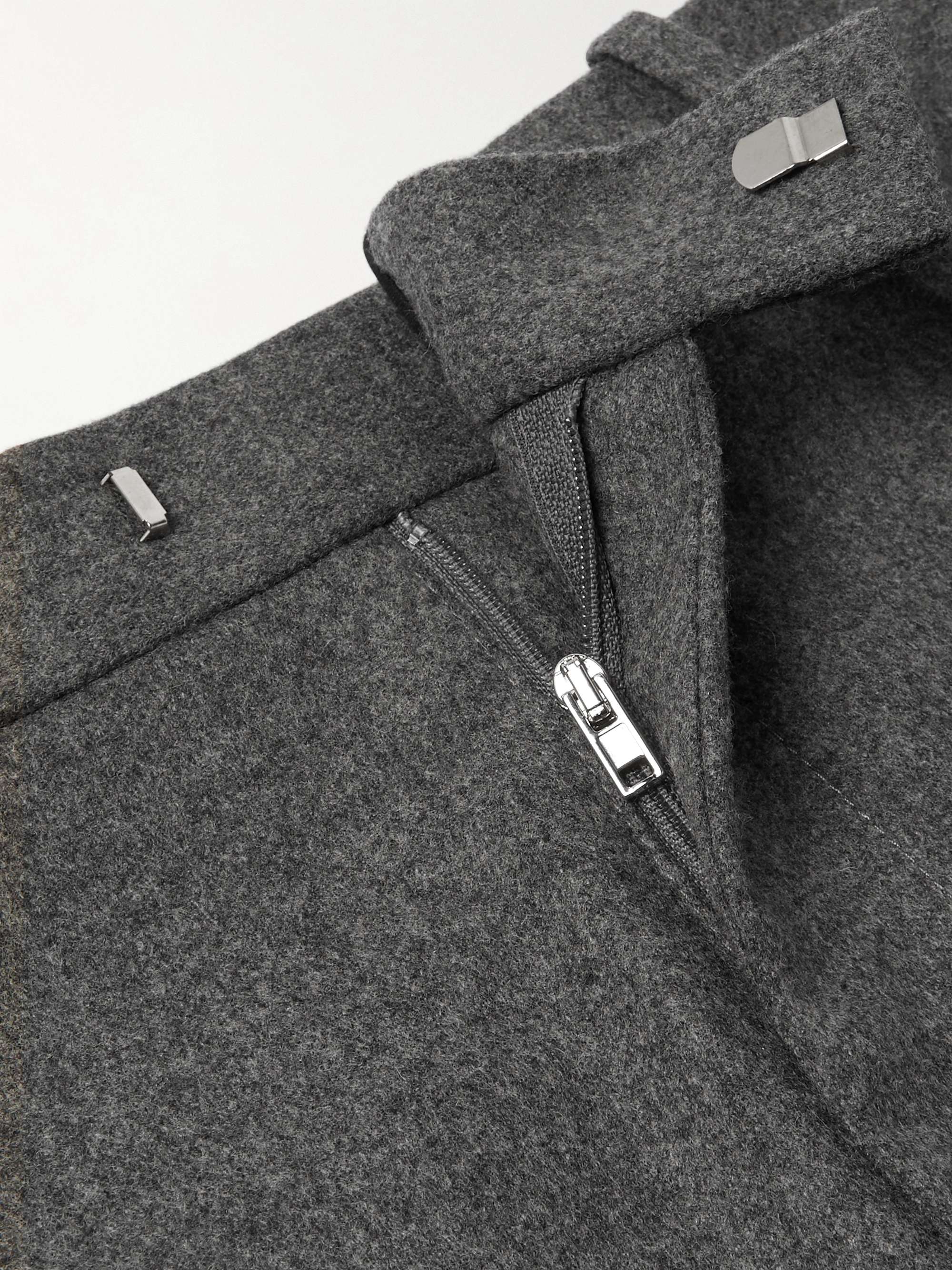 Straight-Leg Wool-Flannel Trousers view