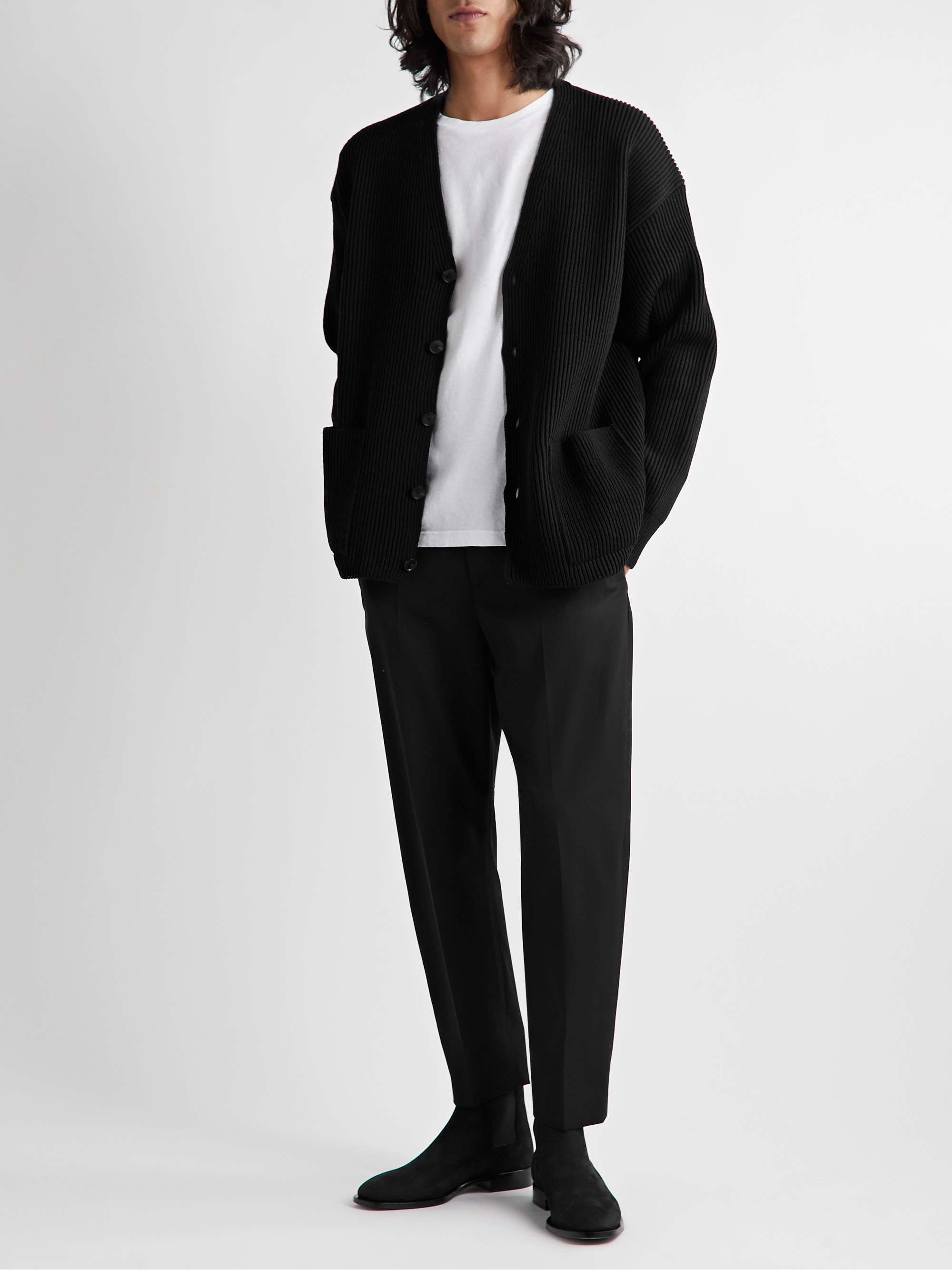 Tel Aviv Tapered Cropped Virgin Wool-Twill Trousers view
