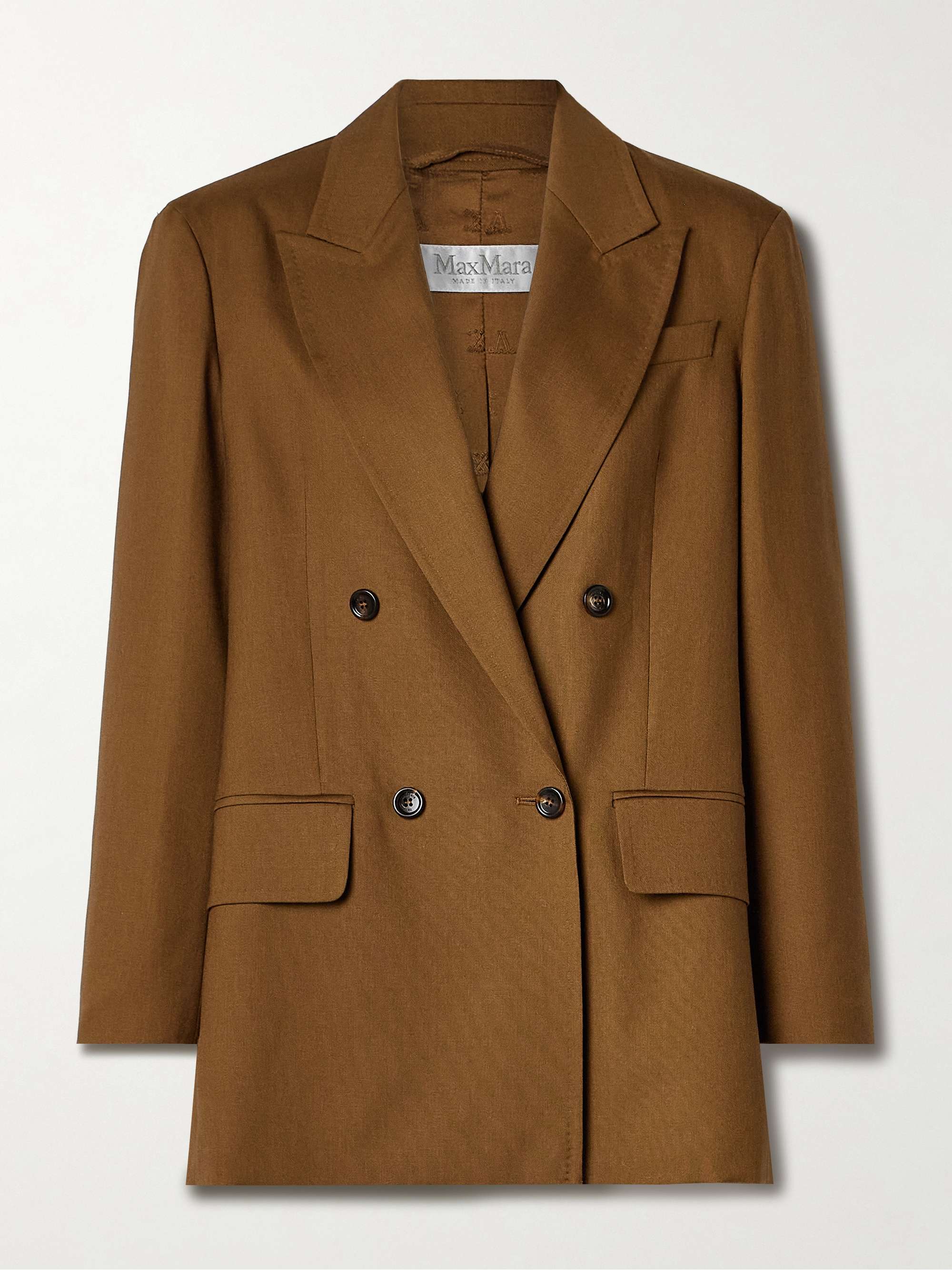 Palanca double-breasted wool, mohair and silk-blend blazer hero visual