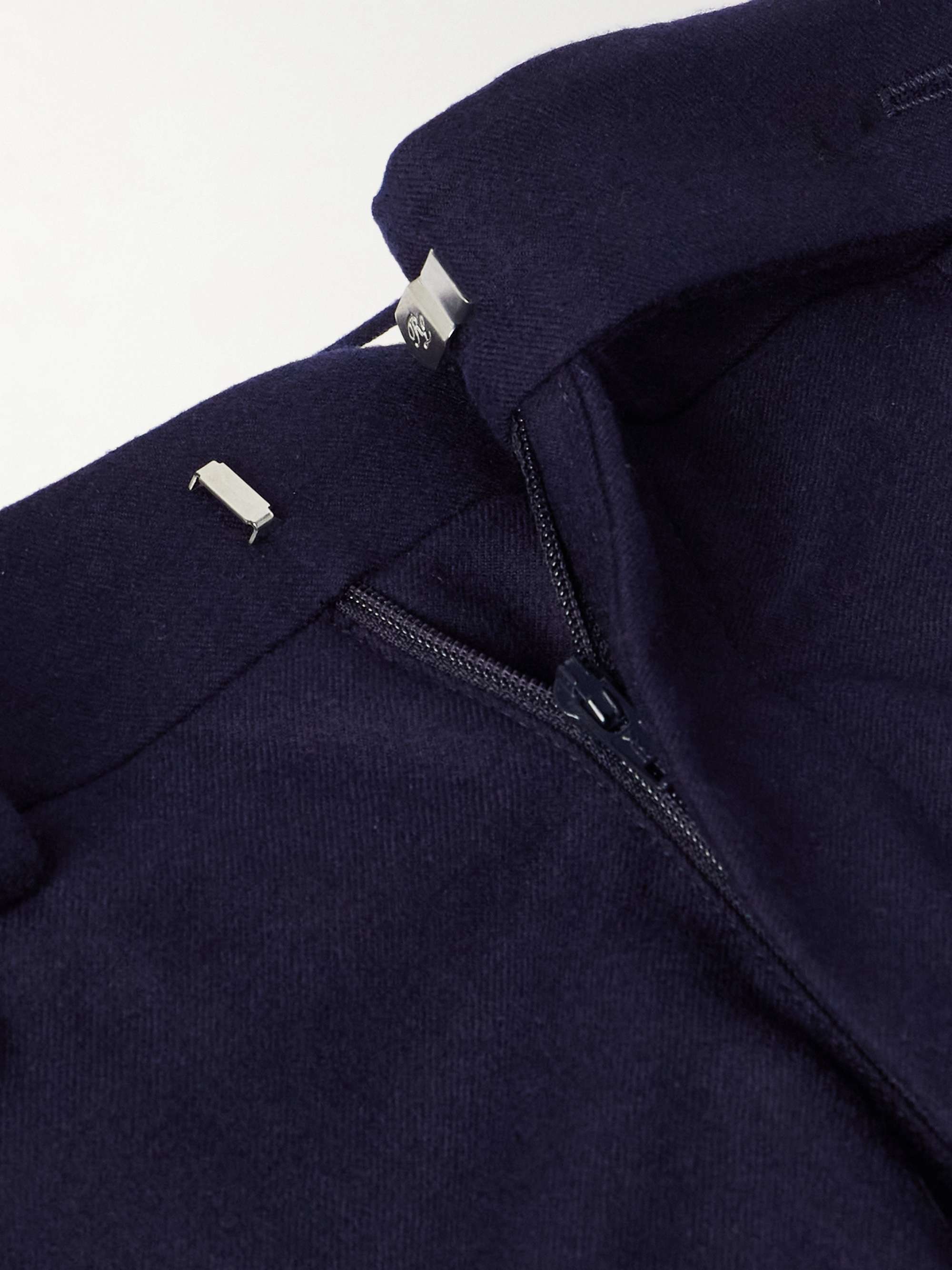 Gregory Straight-Leg Pleated Wool-Twill Trousers view