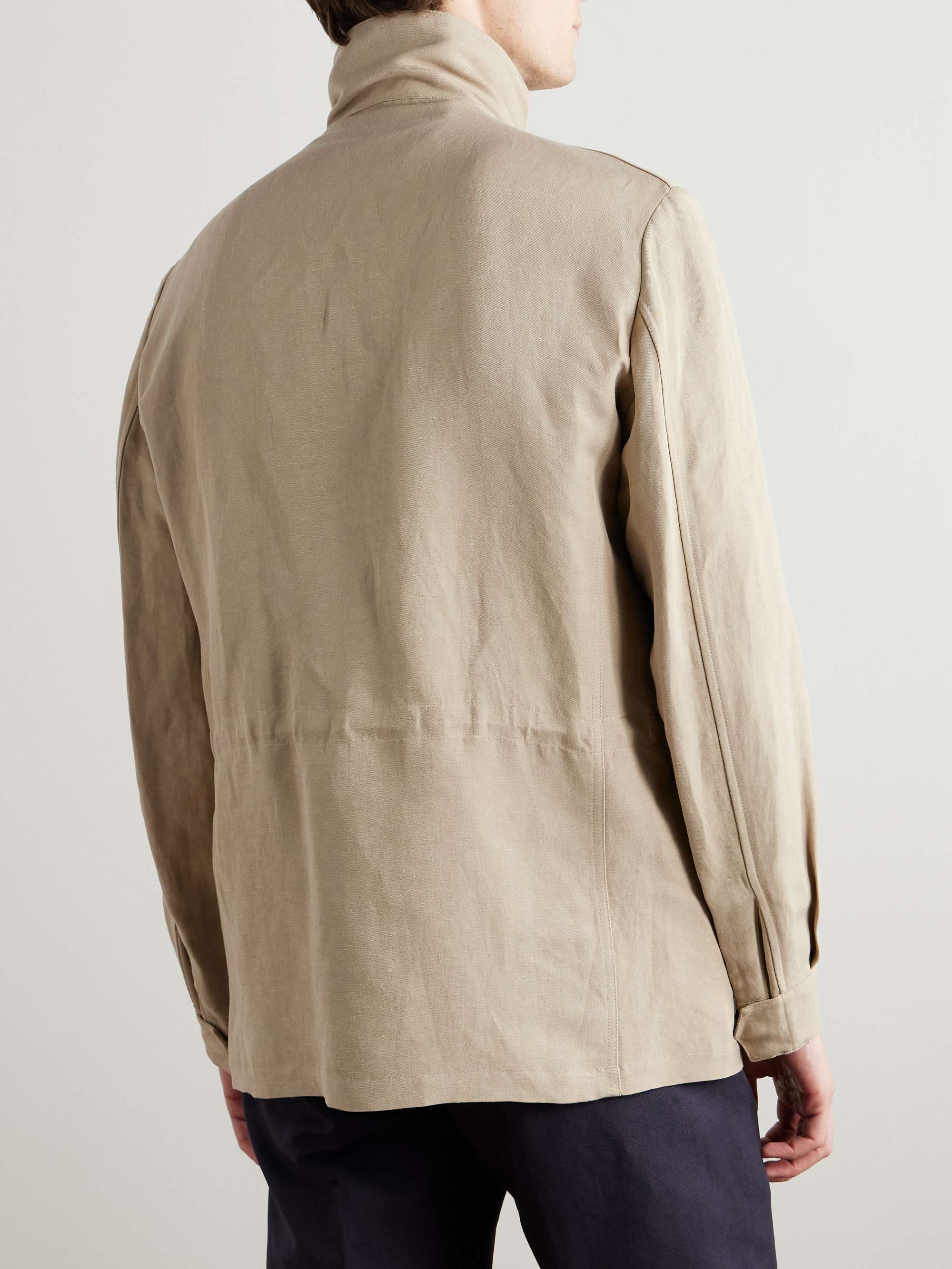 Linen and Silk-Blend Field Jacket view