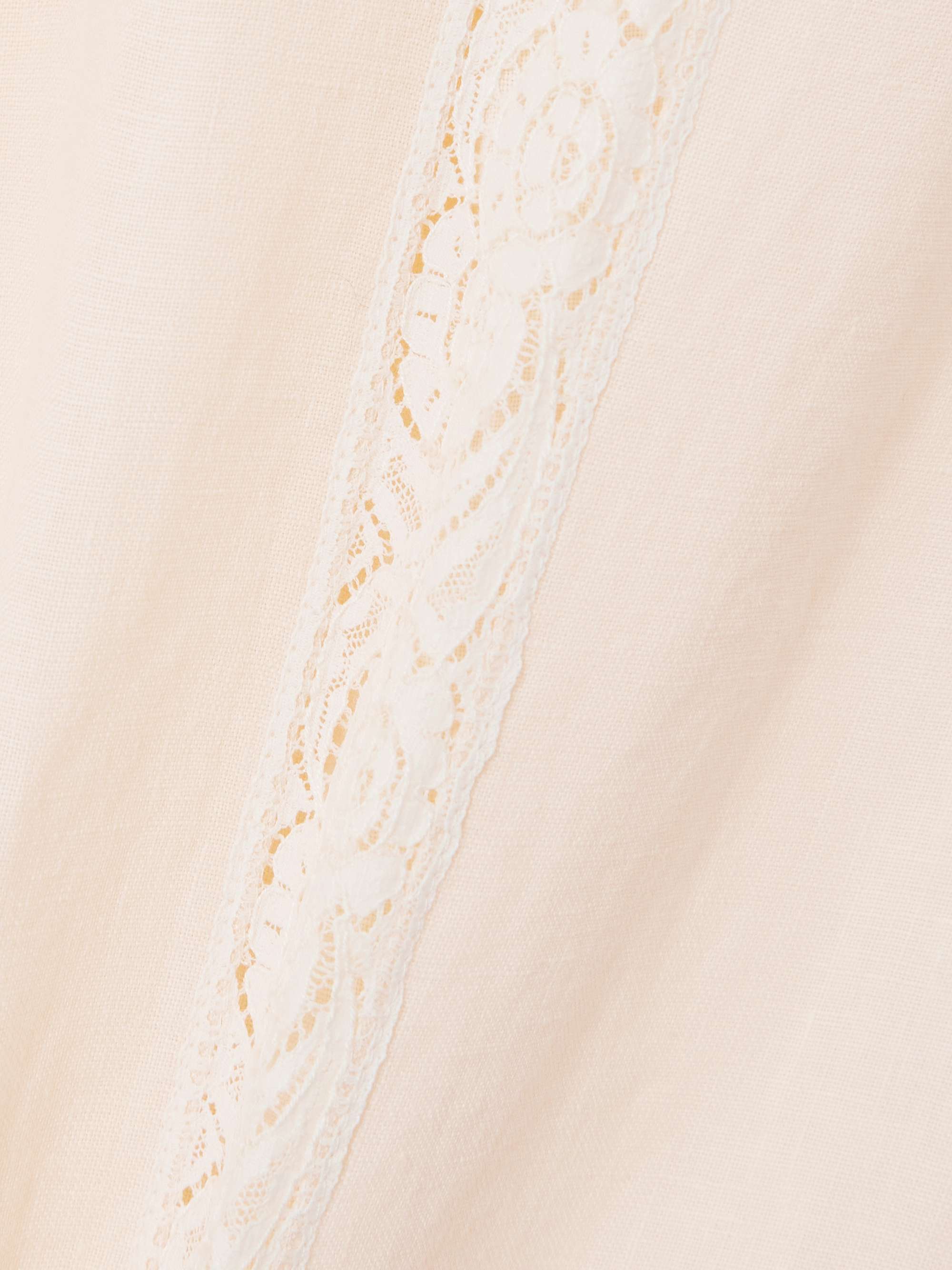 Lagune lace-trimmed linen wide-leg pajama pants view