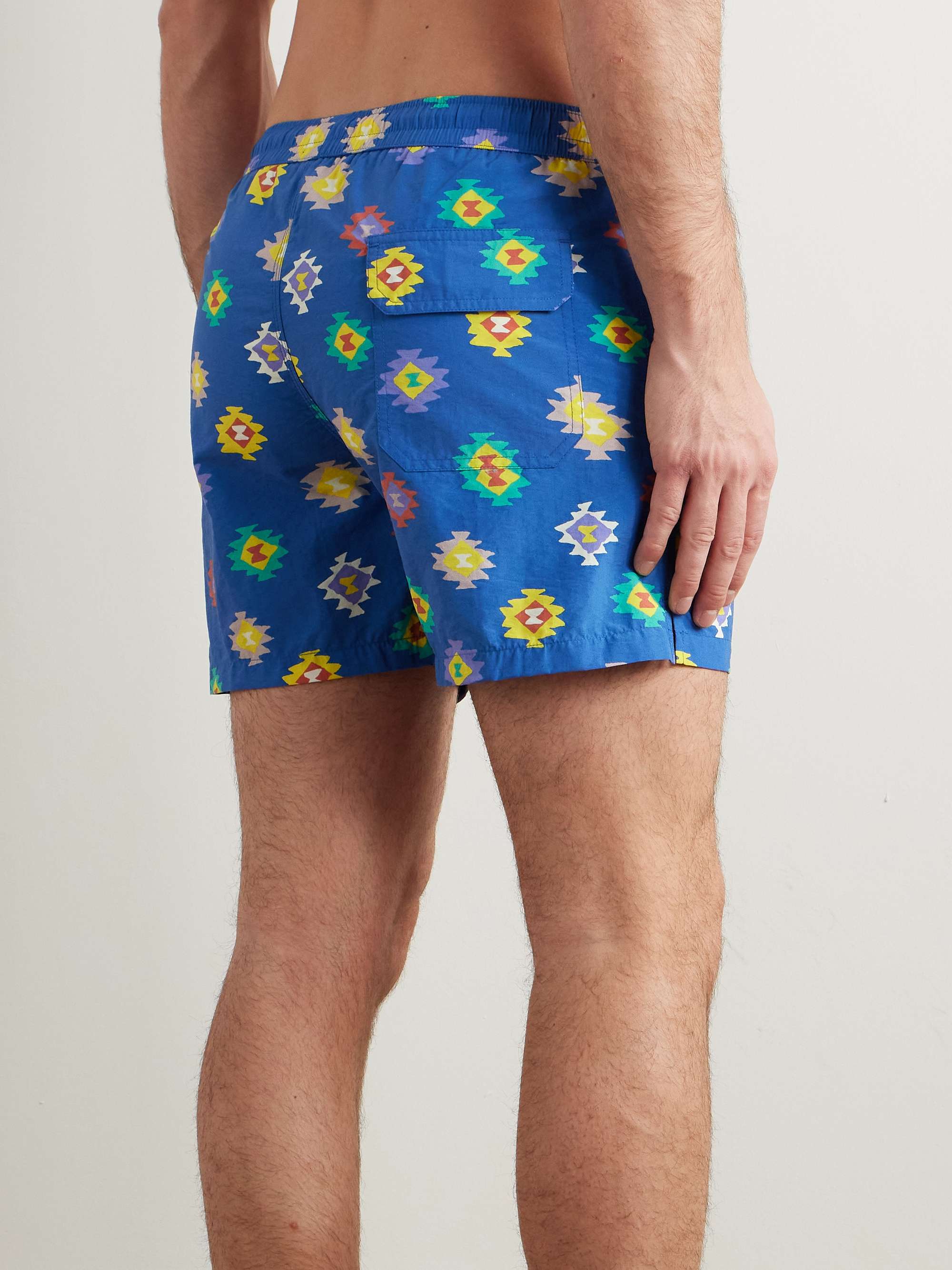 Kelim Straight-Leg Mid-Length Printed Swim Shorts view