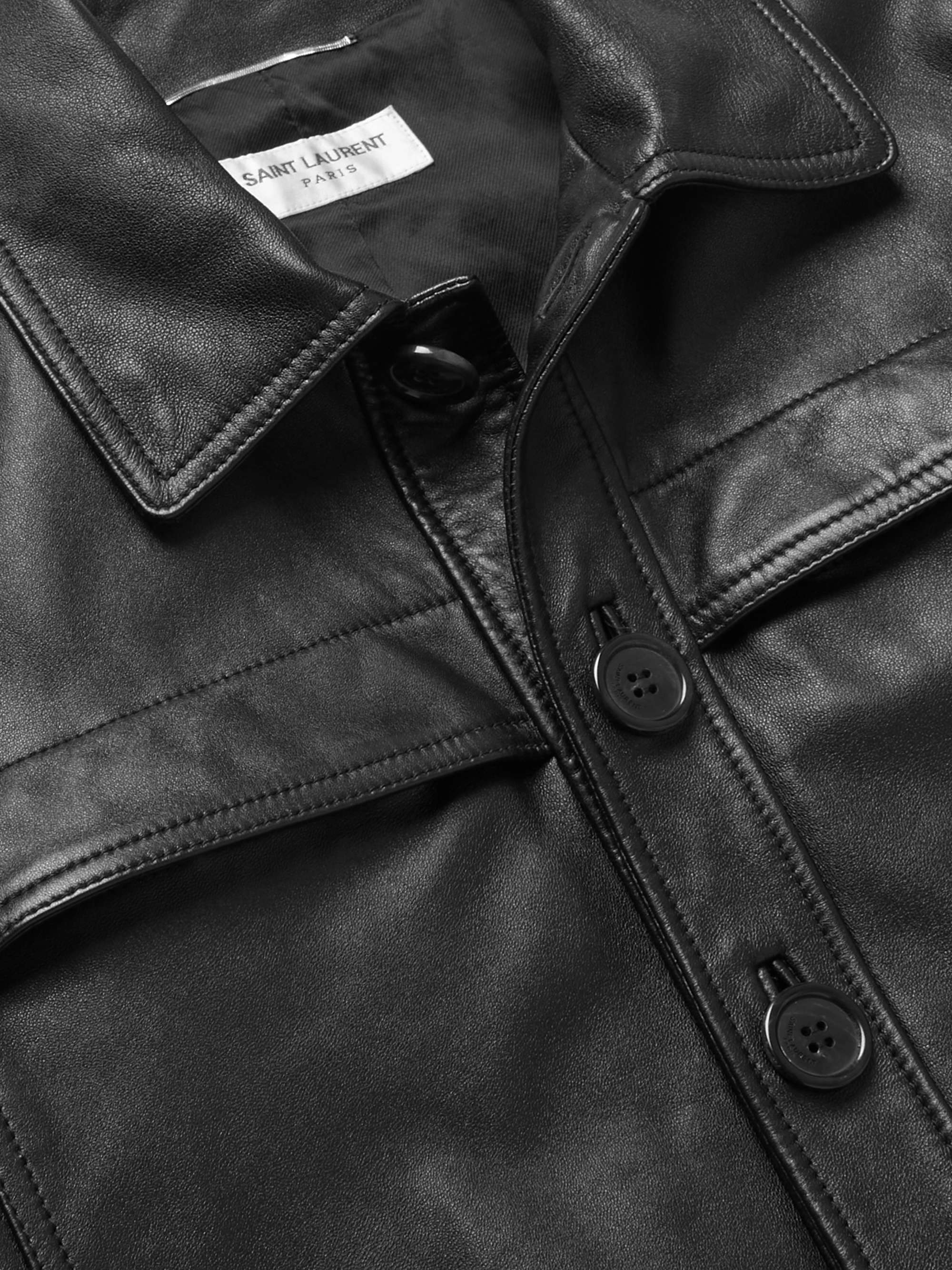 Padded Leather Jacket view