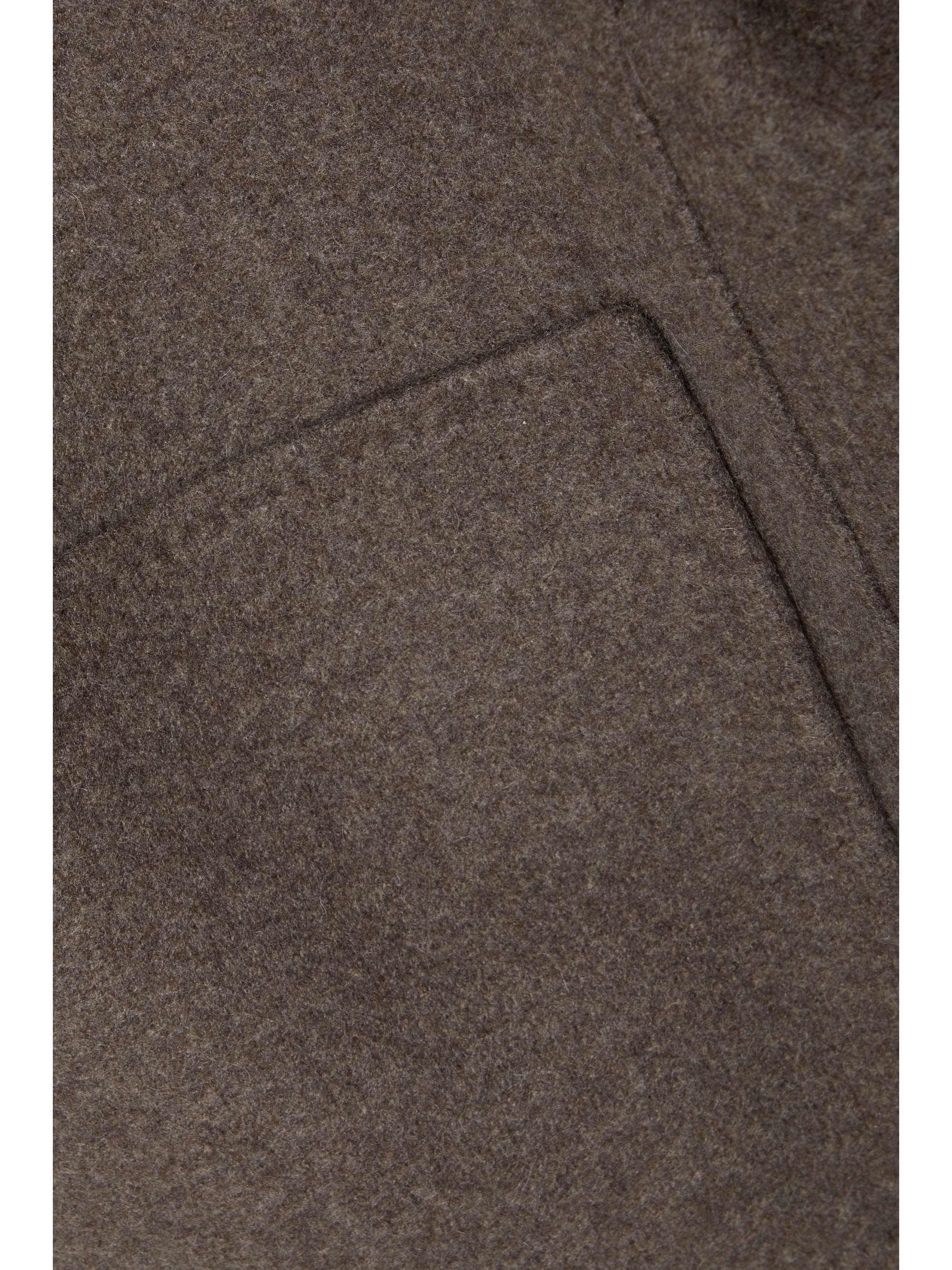 Jimi reversible belted leather-trimmed cashmere-blend jacket view