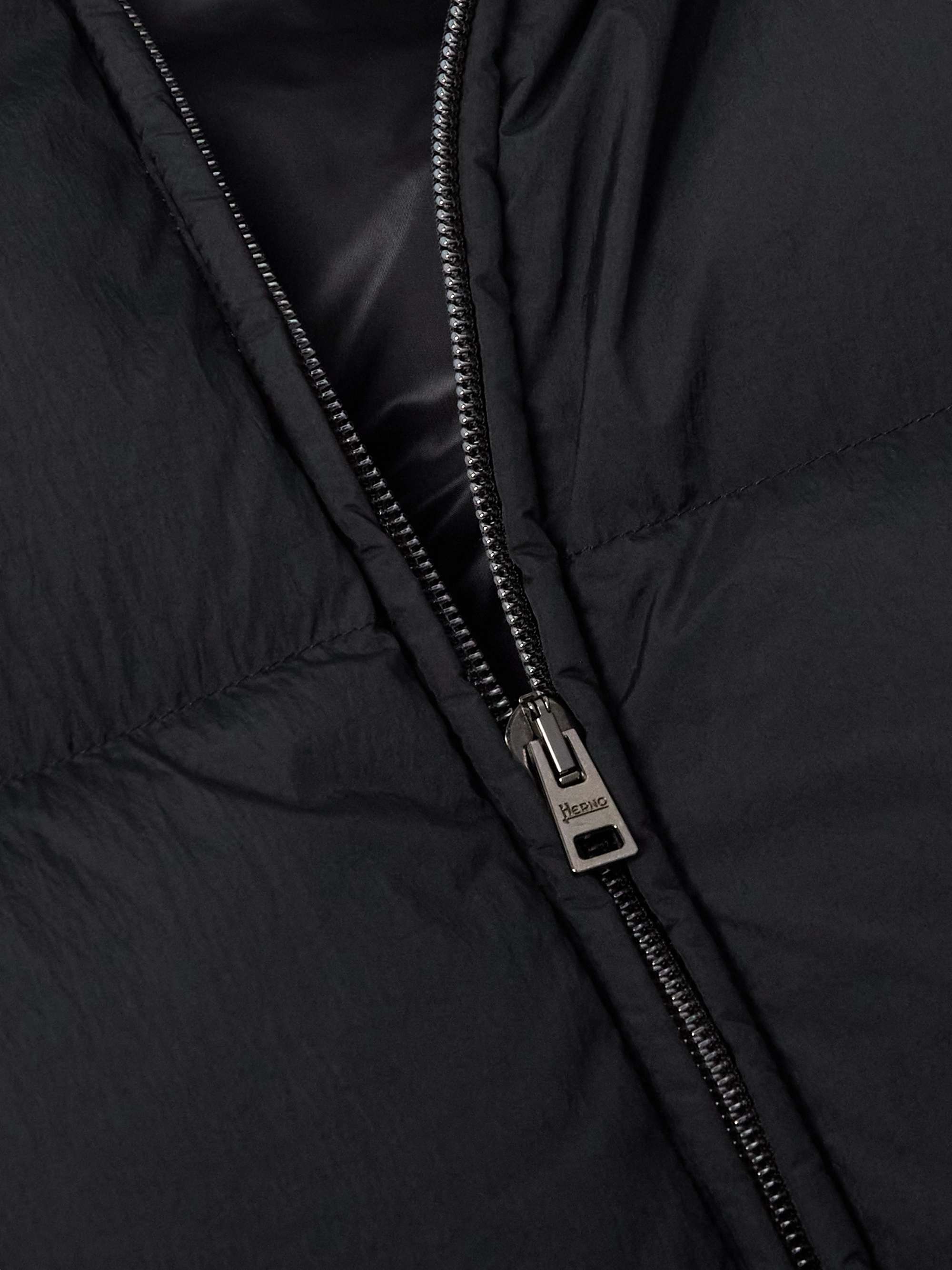 Quilted Shell Hooded Down Jacket view