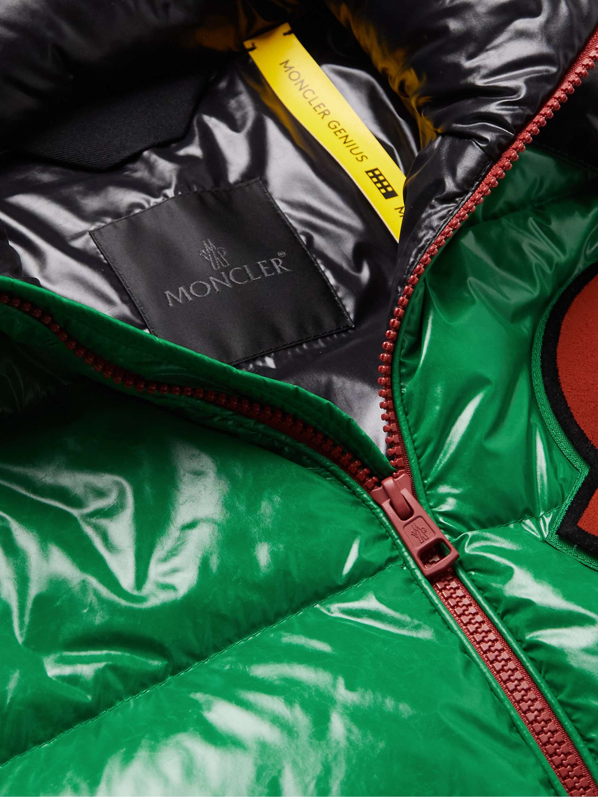2 Moncler 1952 Haggi Logo-Appliquéd Quilted Recycled Glossed-Shell Hooded Down Jacket view