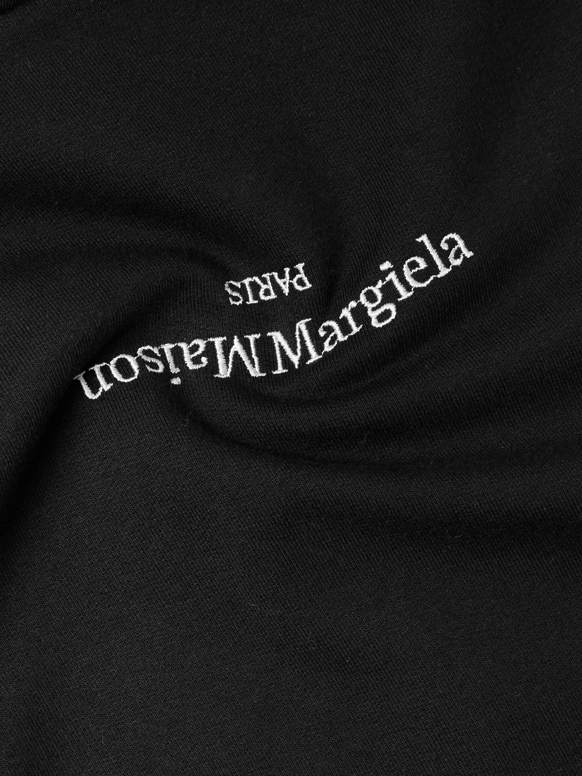 Oversized Logo-Embroidered Cotton-Jersey Hoodie view