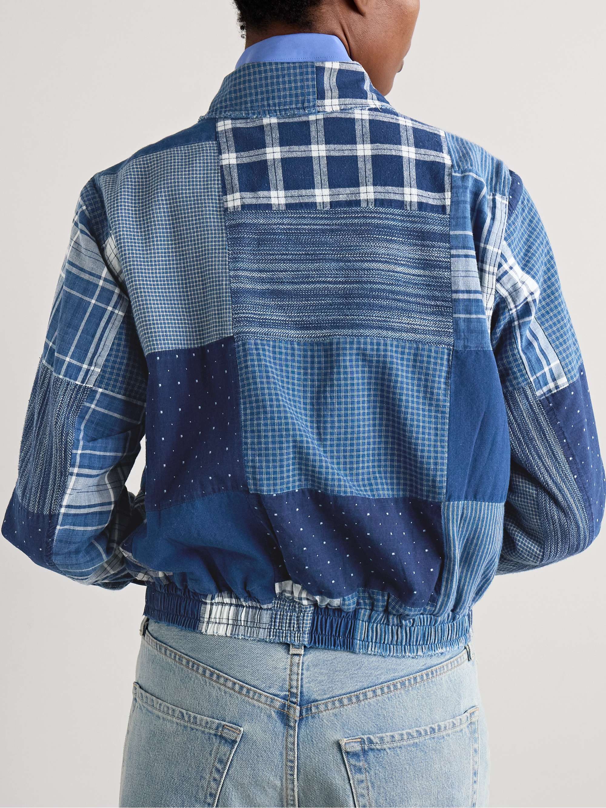 Patchwork cotton-blend jacket view