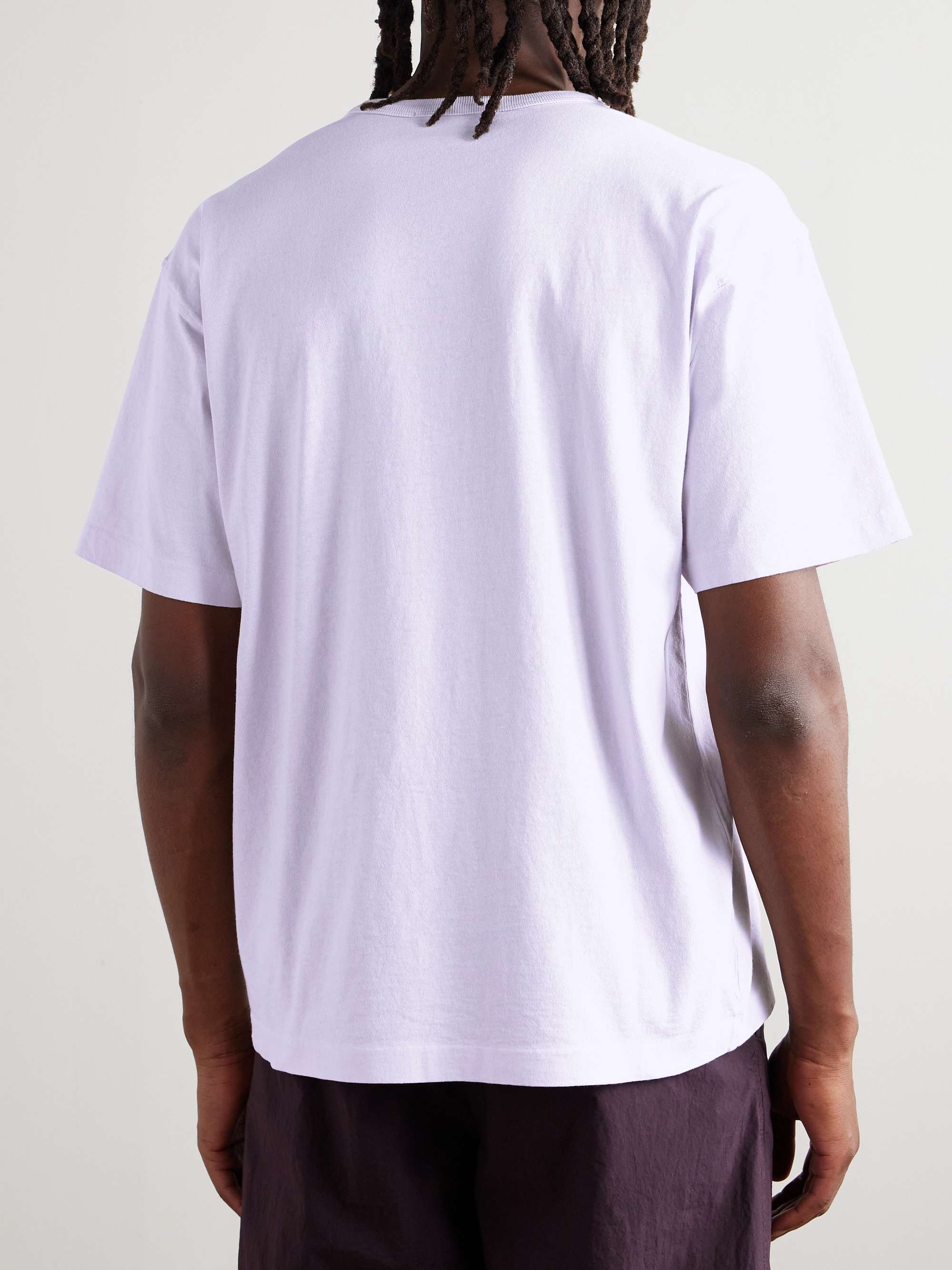 Logo-Embroidered Garment-Dyed Organic Cotton-Jersey T-Shirt view