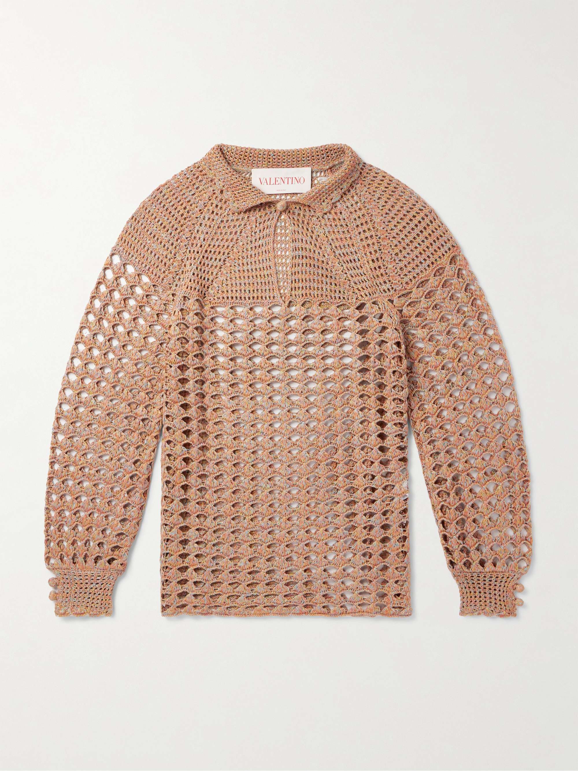 Open-Knit Linen and Cotton-Blend Sweater hero visual