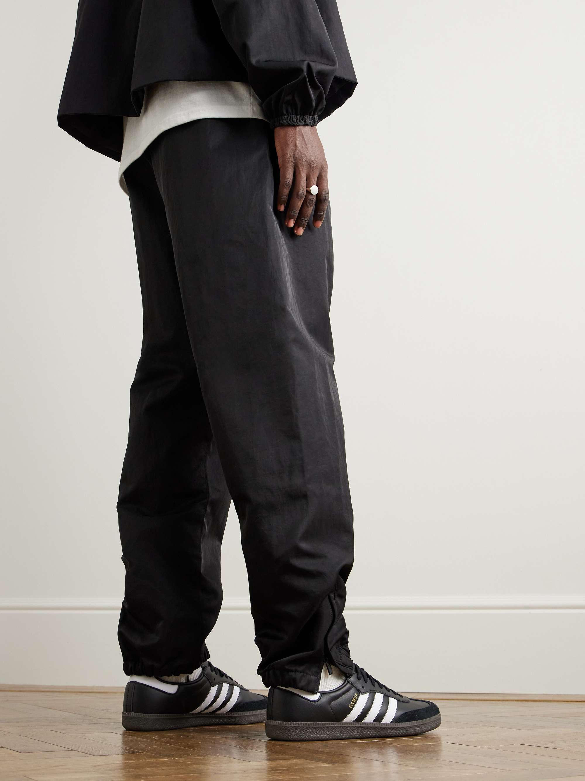 Tapered Logo-Appliquéd Recycled-Shell Track Pants view